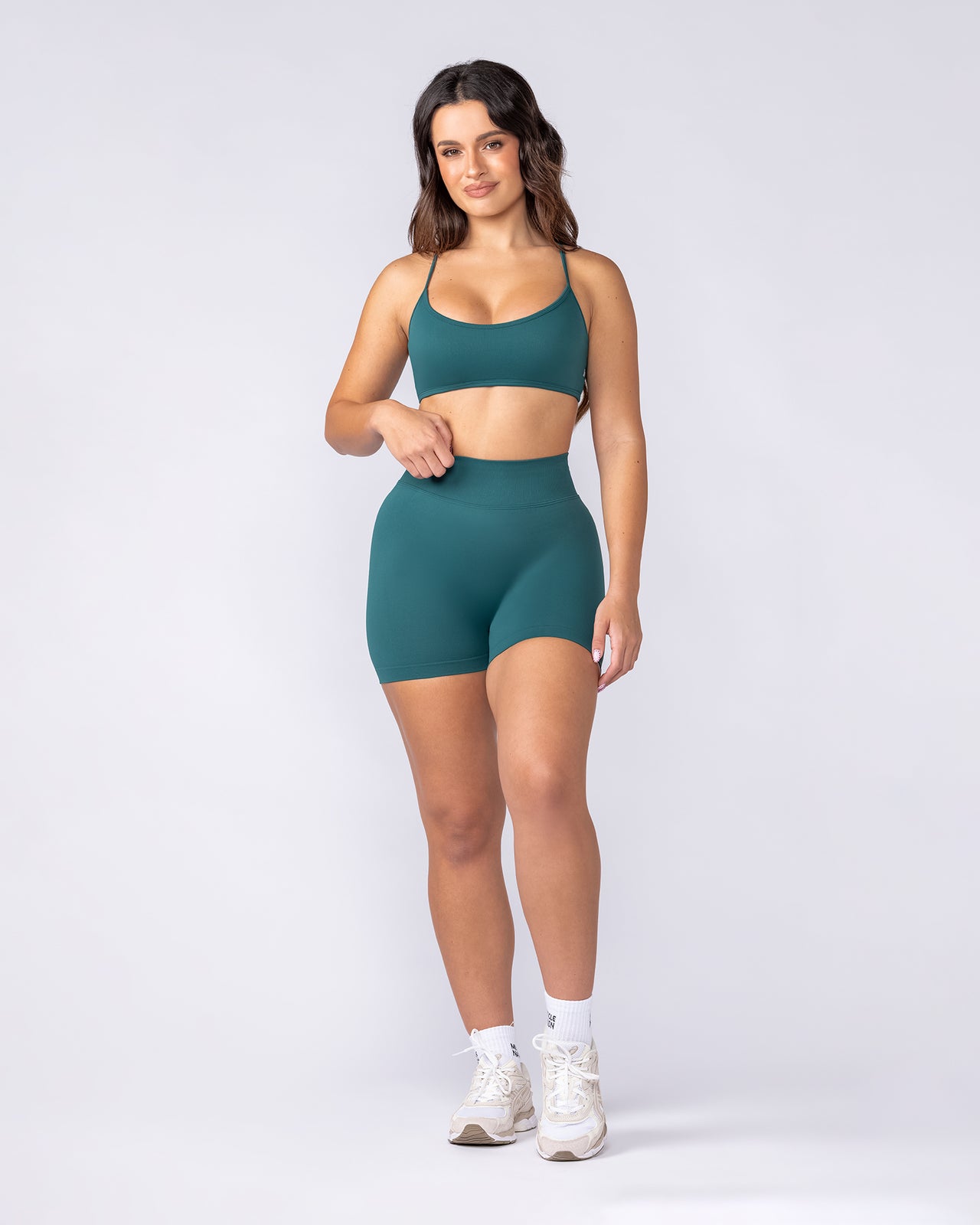 Sculpt Seamless Midway Shorts - Dark Jade