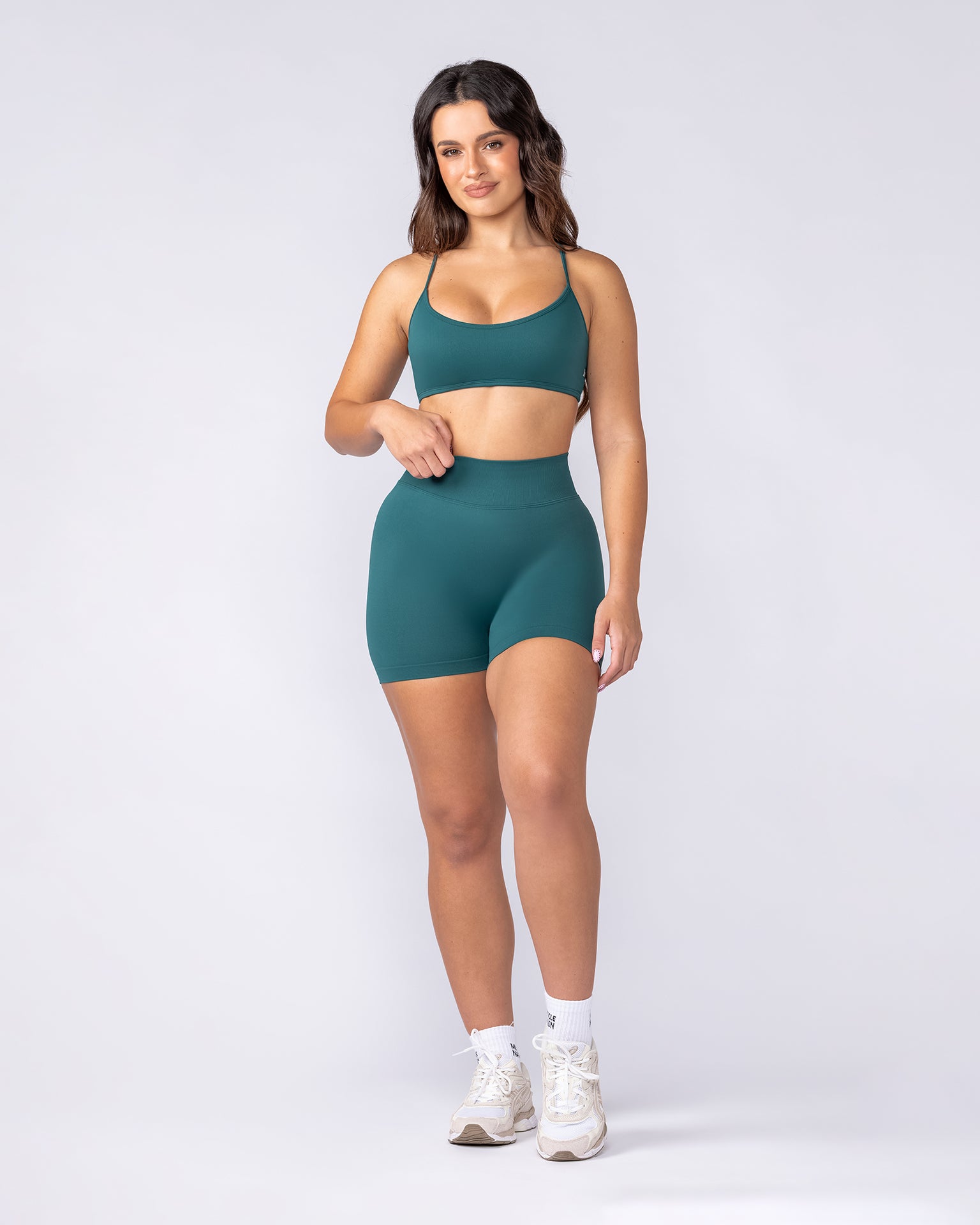 Sculpt Seamless Midway Shorts - Dark Jade