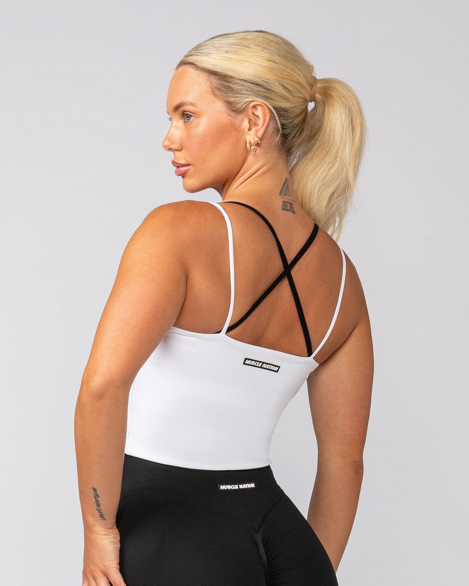 Cami Active Tank - White-Singlets & Tanks-XXS-032544WHT-XXS-MNAPPRL41572-3-Muscle Nation