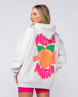 Peachy Oversized Hoodie - Snow Grey Marl-Jumpers & Hoodies-XXS-082516SNGRYMR-XXS-MNAPPRL43850-2-Muscle Nation