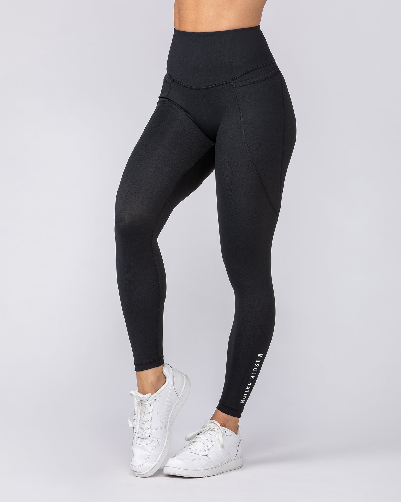 Signature Boost Pocket Ankle Length Leggings - Black-Leggings-XXS-112350BLK-XXS-MNAPPRL27185-3-Muscle Nation