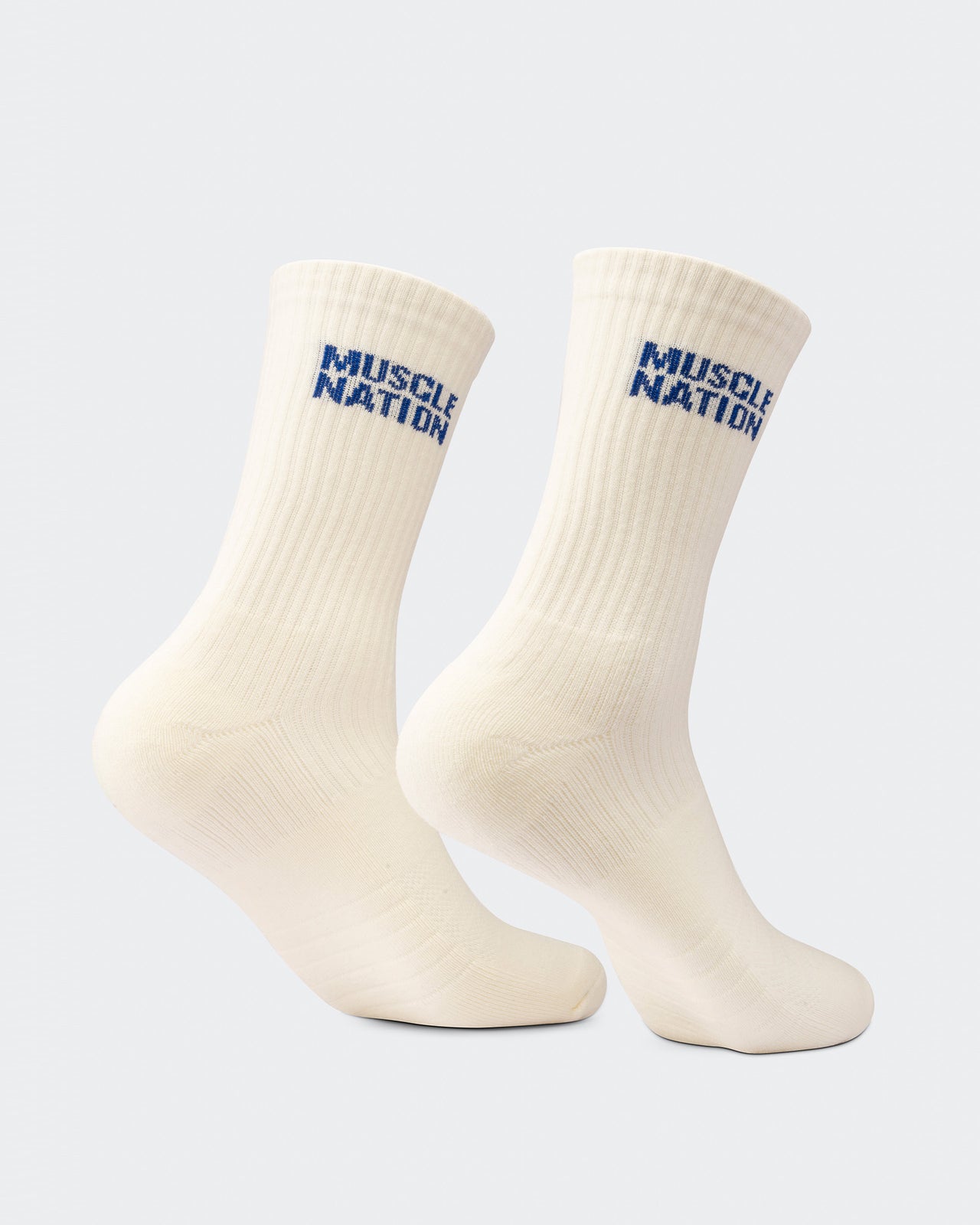 Mens Essential Crew Socks (3x Pack) - Navy / Hawaiian Blue / Off White-Socks-Navy / Hawaiian Blue / Off White-AC112336NVYHAWABLUWHT-ONE-MNAPPRL26513-2-Muscle Nation