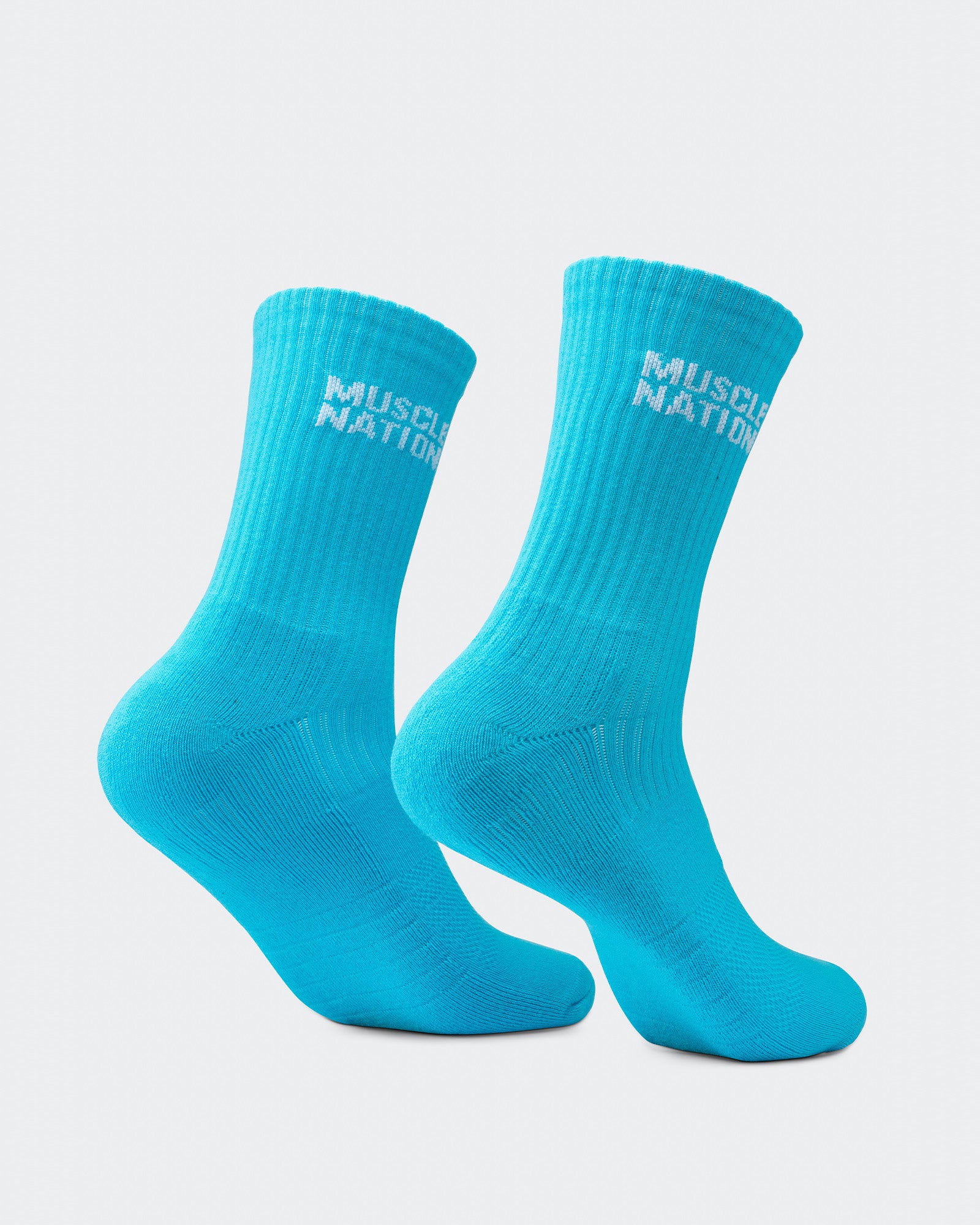 Mens Essential Crew Socks (3x Pack) - Navy / Hawaiian Blue / Off White-Socks-Navy / Hawaiian Blue / Off White-AC112336NVYHAWABLUWHT-ONE-MNAPPRL26513-6-Muscle Nation