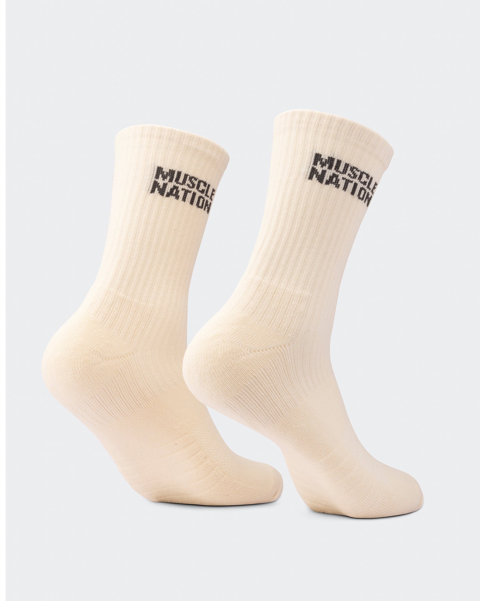 Mens Essential Crew Socks (2x Pack) - Taupe / Dew-Socks-Taupe / Dew-AC092311TAUPDEW-ONE-MNAPPRL26520-7-Muscle Nation