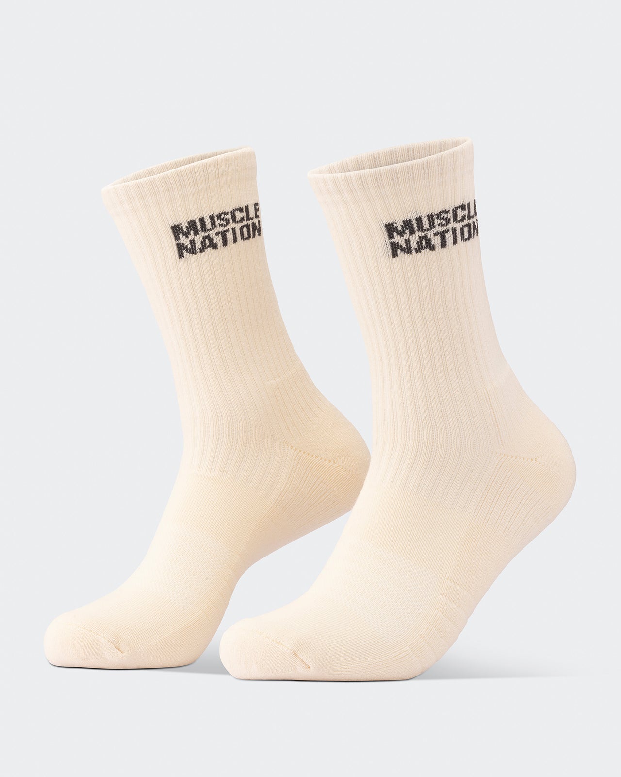 Mens Essential Crew Socks (3x Pack) - Cream / Eggshell / Evergreen-Socks-Cream / Eggshell / Evergreen-AC112336CRMEGGEGRN-ONE-MNAPPRL26514-9-Muscle Nation
