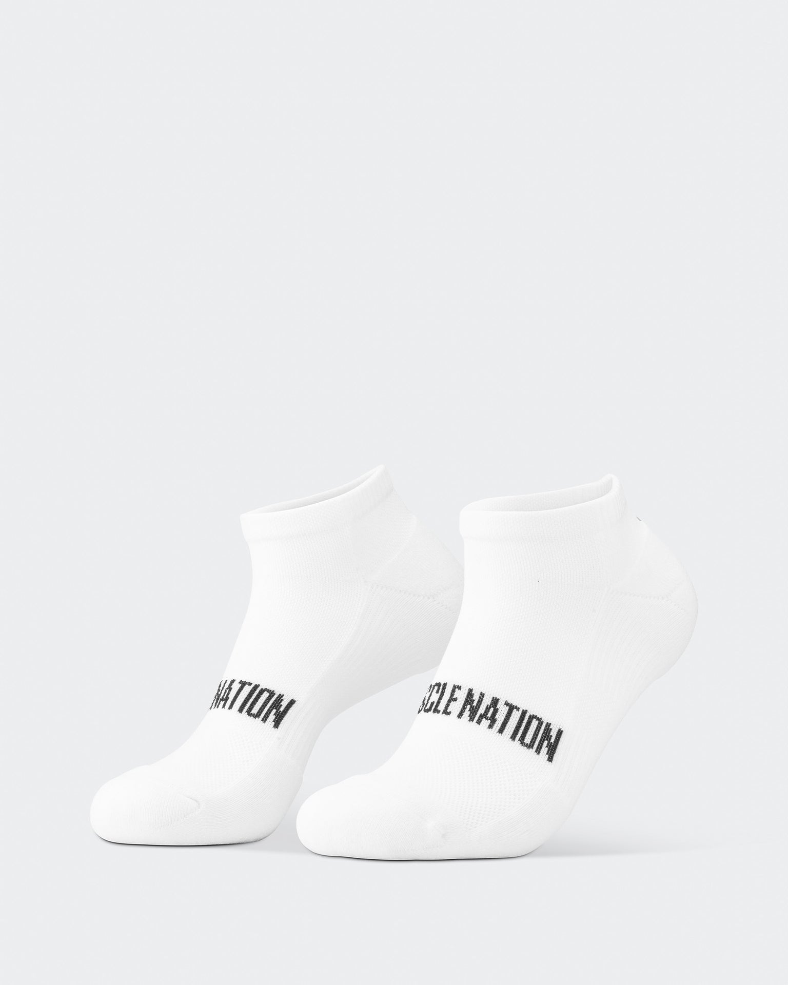 Mens Ankle Socks (2X Pack) - White-Socks-ACC1125237WHT-MNAPPRL47953-5-Muscle Nation