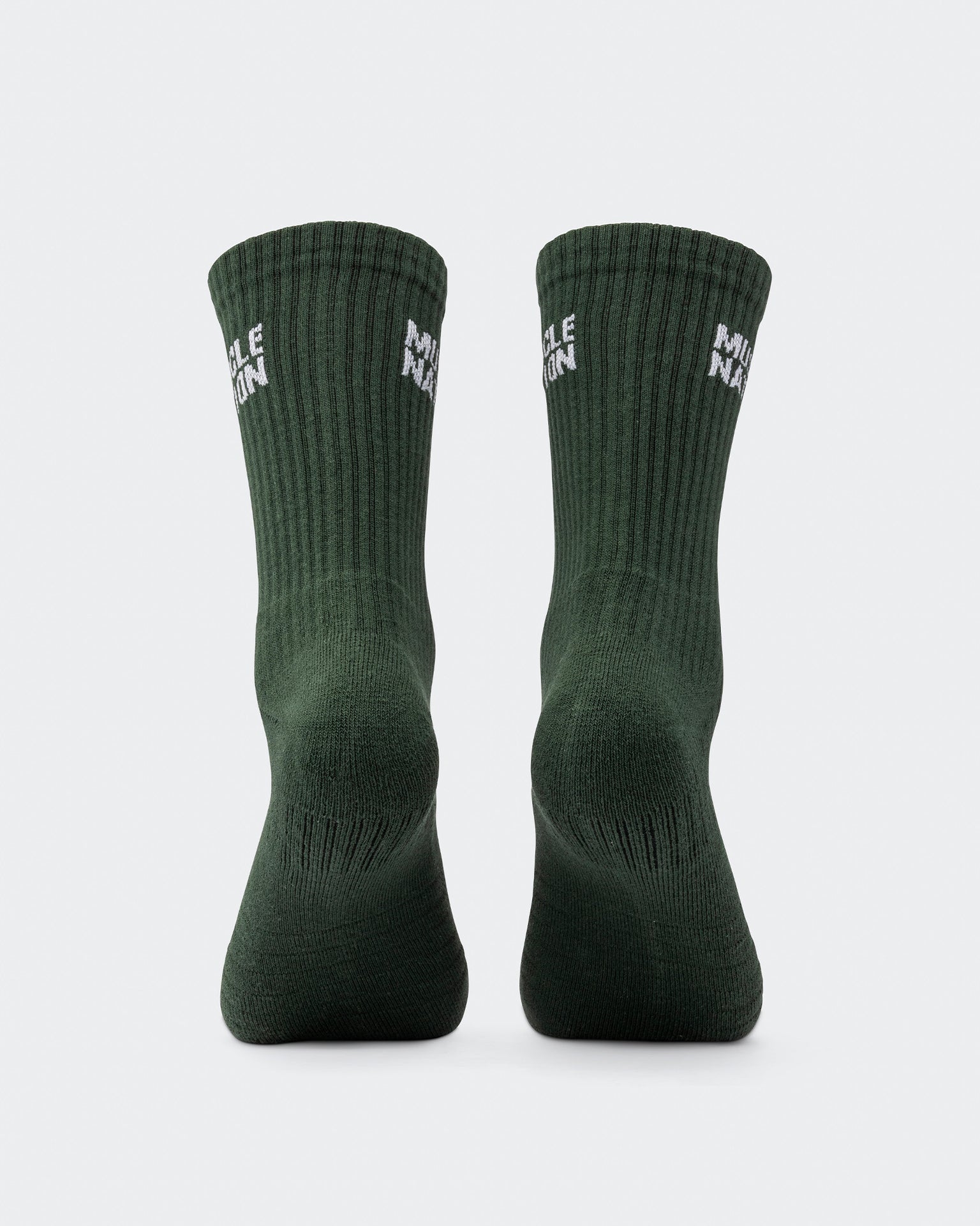 Mens Essential Crew Socks (3x Pack) - Cream / Eggshell / Evergreen-Socks-Cream / Eggshell / Evergreen-AC112336CRMEGGEGRN-ONE-MNAPPRL26514-10-Muscle Nation