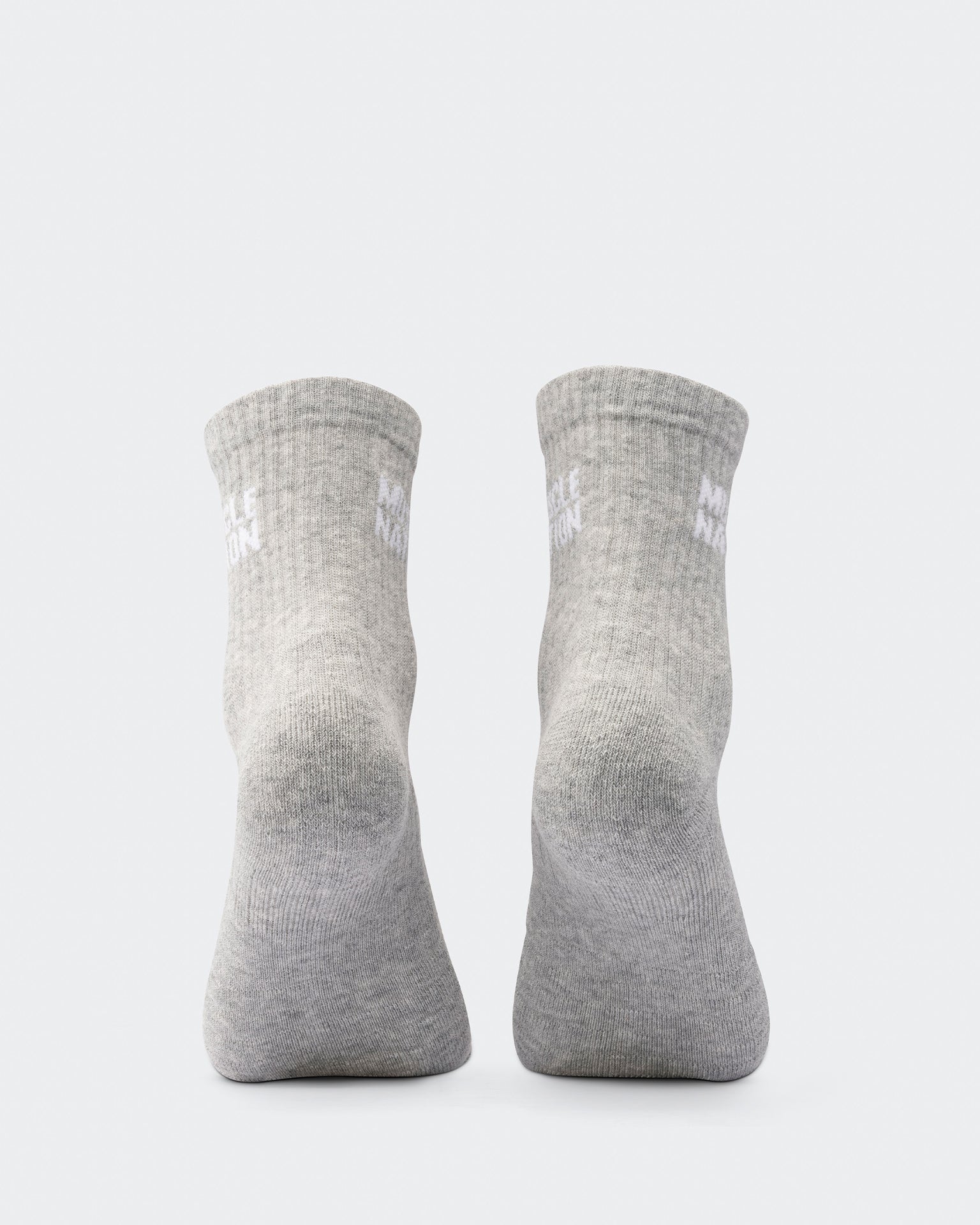 Womens Essential Crew Socks (3x Pack) - White / Grey Marl / Black-Socks-White / Grey Marl / Black-AC092310WHTGRYMARBLCK-ONE-MNAPPRL26518-10-Muscle Nation