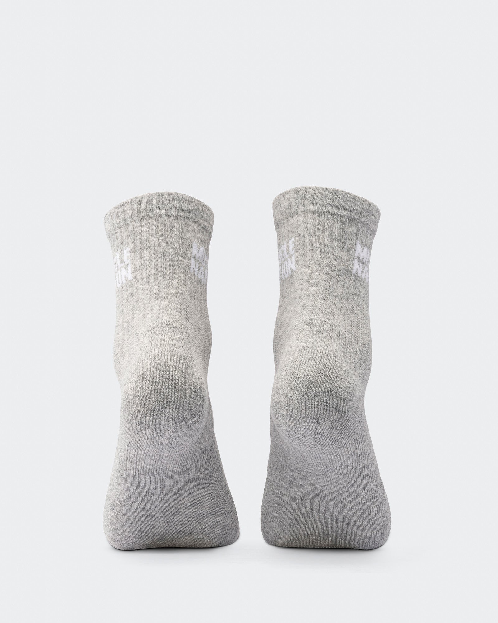 Womens Essential Crew Socks (3x Pack) - White / Grey Marl / Black-Socks-White / Grey Marl / Black-AC092310WHTGRYMARBLCK-ONE-MNAPPRL26518-10-Muscle Nation
