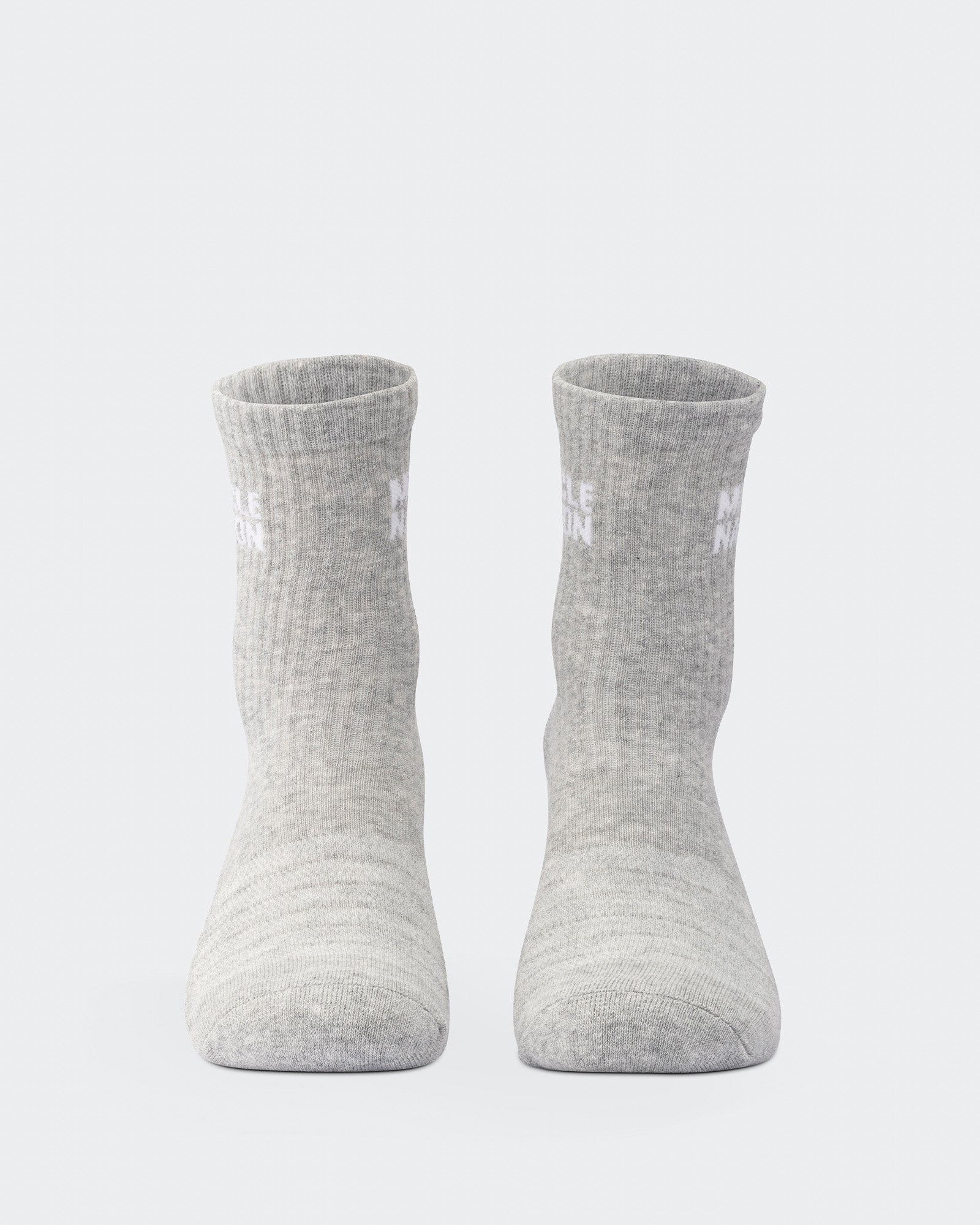 Womens Essential Crew Socks (3x Pack) - White / Grey Marl / Black-Socks-White / Grey Marl / Black-AC092310WHTGRYMARBLCK-ONE-MNAPPRL26518-12-Muscle Nation