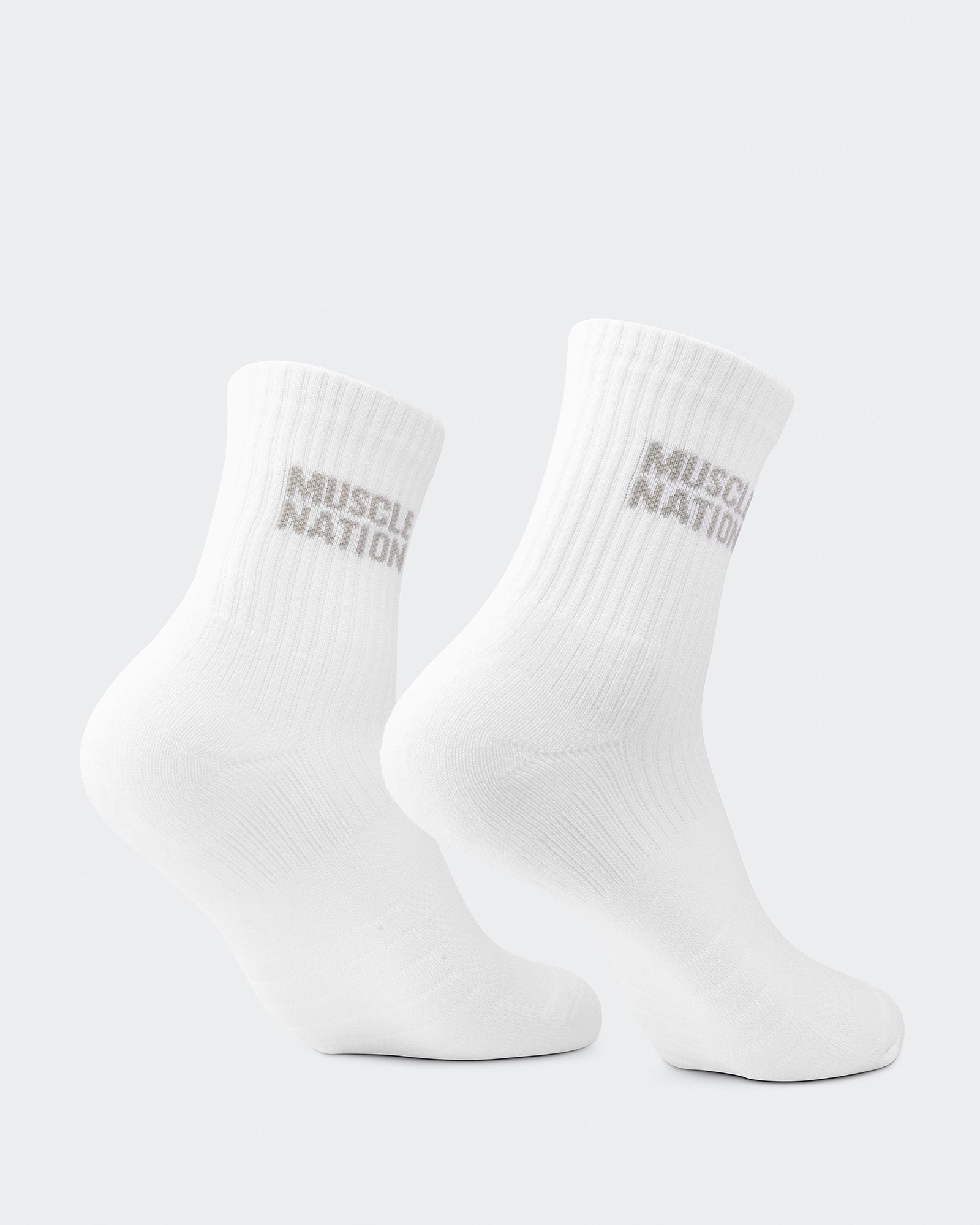 Womens Essential Crew Socks (3x Pack) - White / Grey Marl / Black-Socks-White / Grey Marl / Black-AC092310WHTGRYMARBLCK-ONE-MNAPPRL26518-6-Muscle Nation