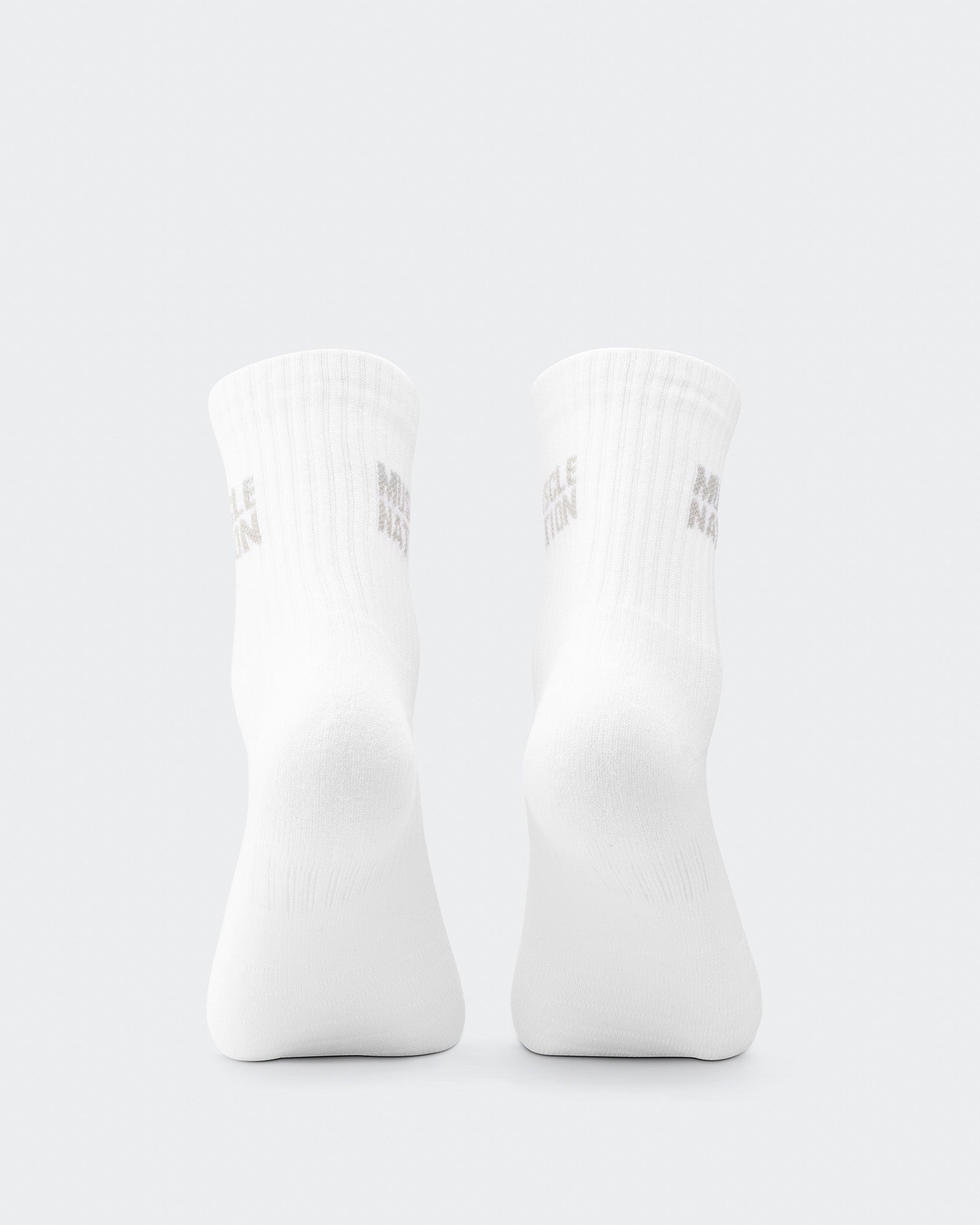 Womens Essential Crew Socks (3x Pack) - White / Grey Marl / Black-Socks-White / Grey Marl / Black-AC092310WHTGRYMARBLCK-ONE-MNAPPRL26518-7-Muscle Nation