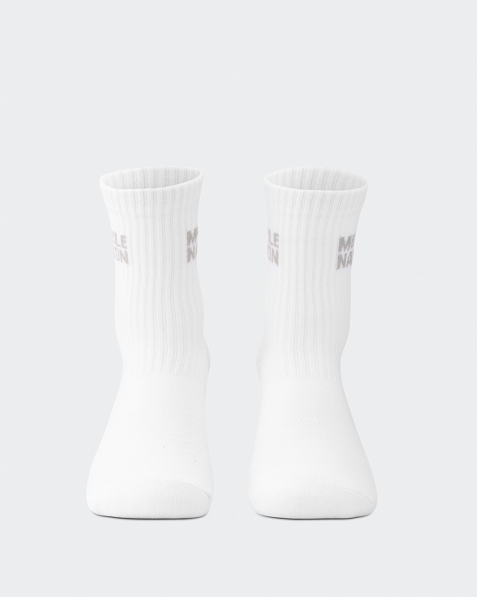 Womens Essential Crew Socks (3x Pack) - White / Grey Marl / Black-Socks-White / Grey Marl / Black-AC092310WHTGRYMARBLCK-ONE-MNAPPRL26518-8-Muscle Nation