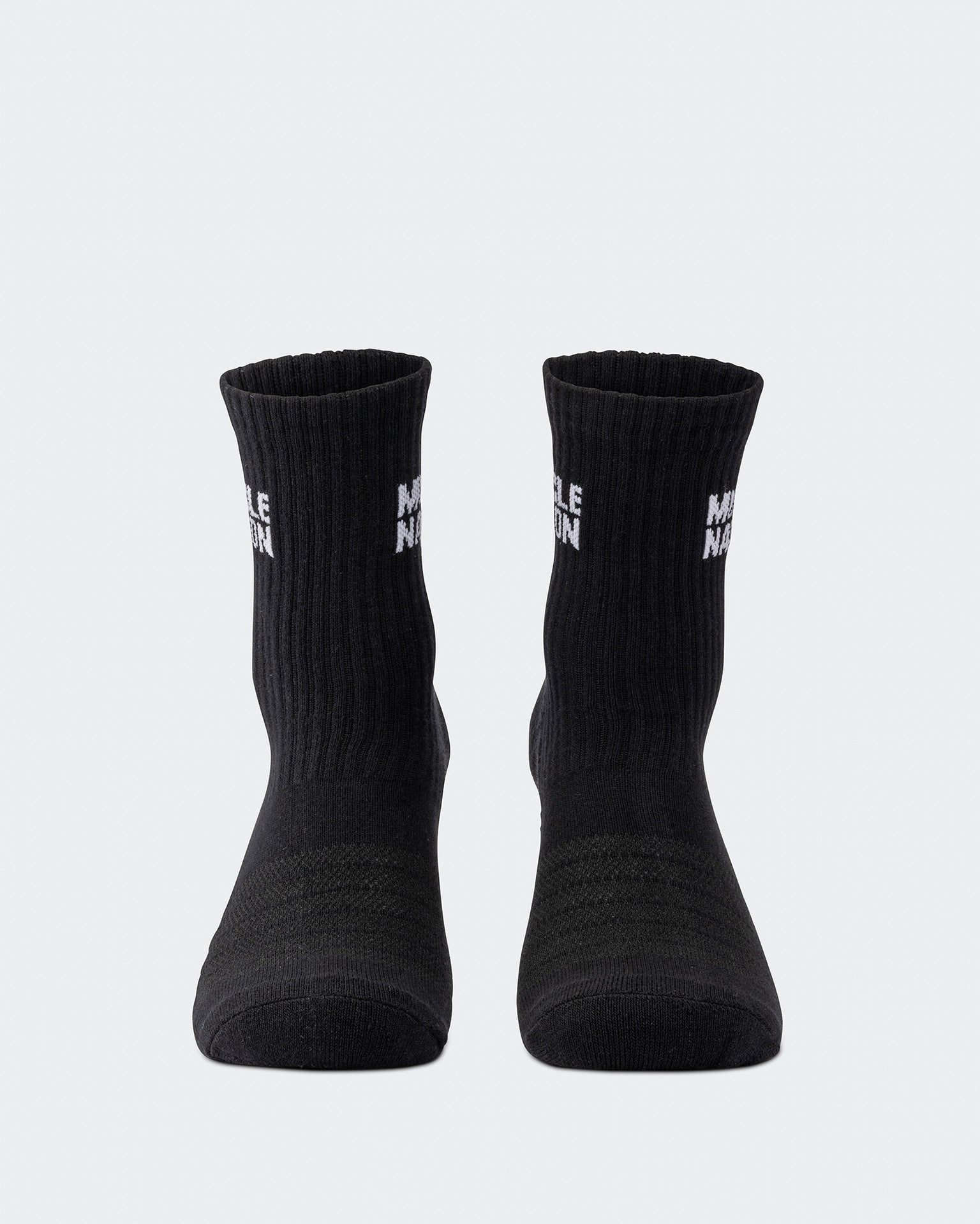Womens Essential Crew Socks (3x Pack) - White / Grey Marl / Black-Socks-White / Grey Marl / Black-AC092310WHTGRYMARBLCK-ONE-MNAPPRL26518-4-Muscle Nation