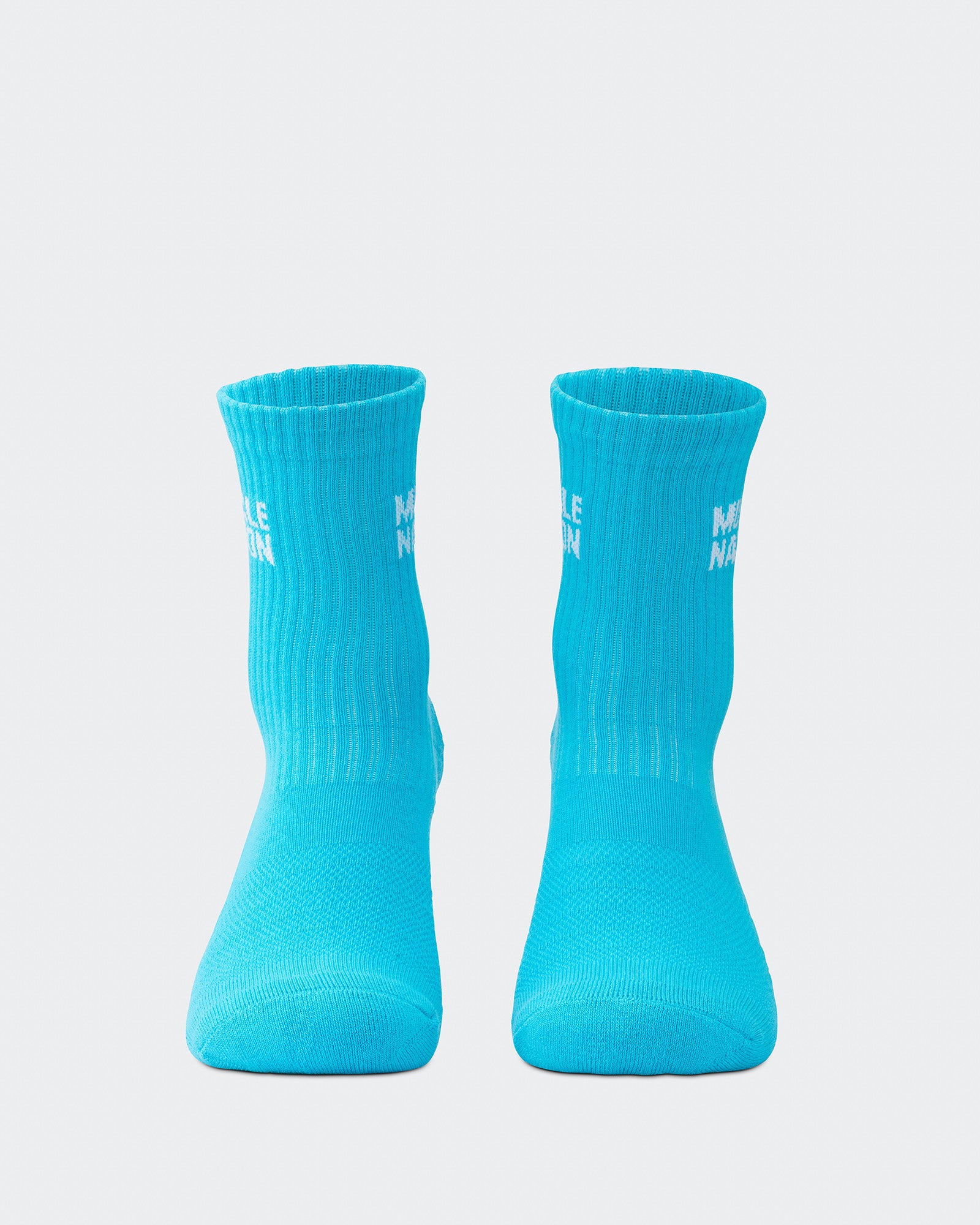 Womens Essential Crew Socks (3x Pack) - Navy / Hawaiian Blue / Off White-Socks-Navy / Hawaiian Blue / White-AC112335NVYHAWABLUWHT-ONE-MNAPPRL26511-8-Muscle Nation