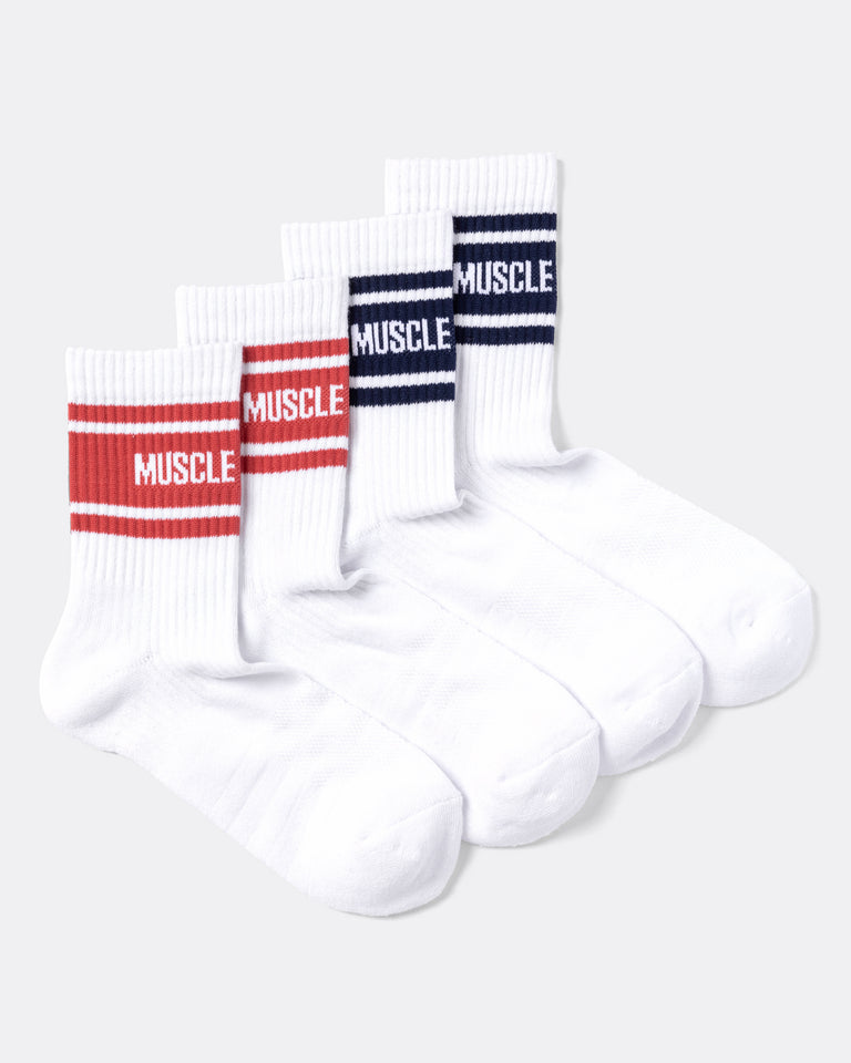 Mens MN Crew Socks - Multi (Odyssey / Dusty Red)