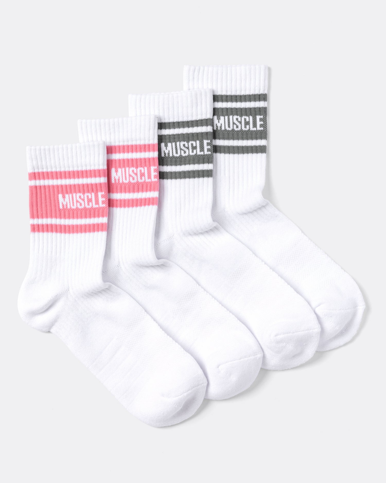 Womens MN Crew Socks - Multi (Botanica / Strawberry Pink)