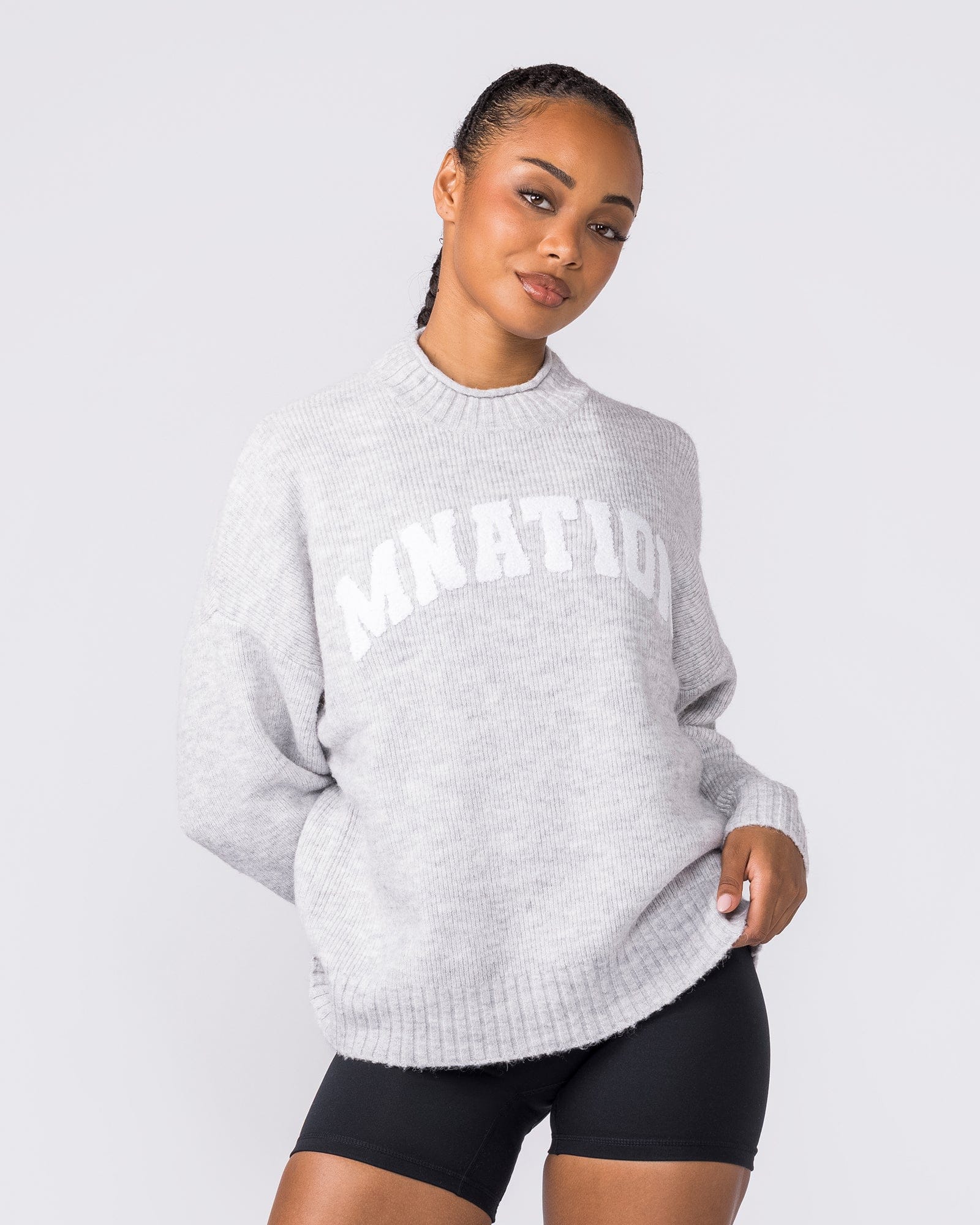 Sorority Knit Snow Grey Marl | Women's Hoodie | Muscle Nation