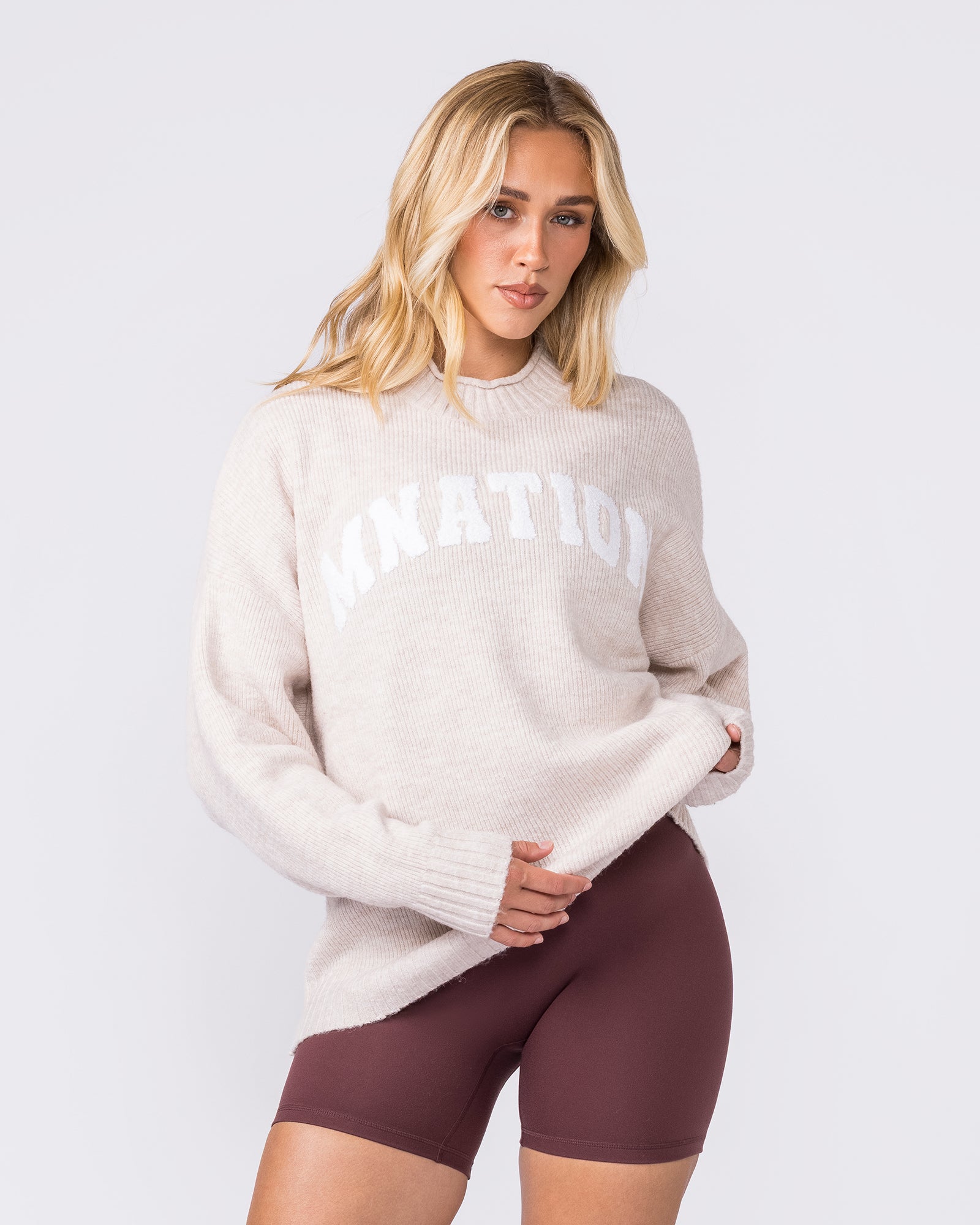 Sorority Knit - Dew Marl-Jumpers & Hoodies-XXS / XS-042602DEWMRL-XXS / XS-MNAPPRL49884-3-Muscle Nation