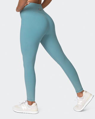 Zero Rise Vintage Rib Ankle Length Leggings - Washed Harbour-Leggings-XXS-072328WSHHRB-XXS-MNAPPRL26063-2-Muscle Nation