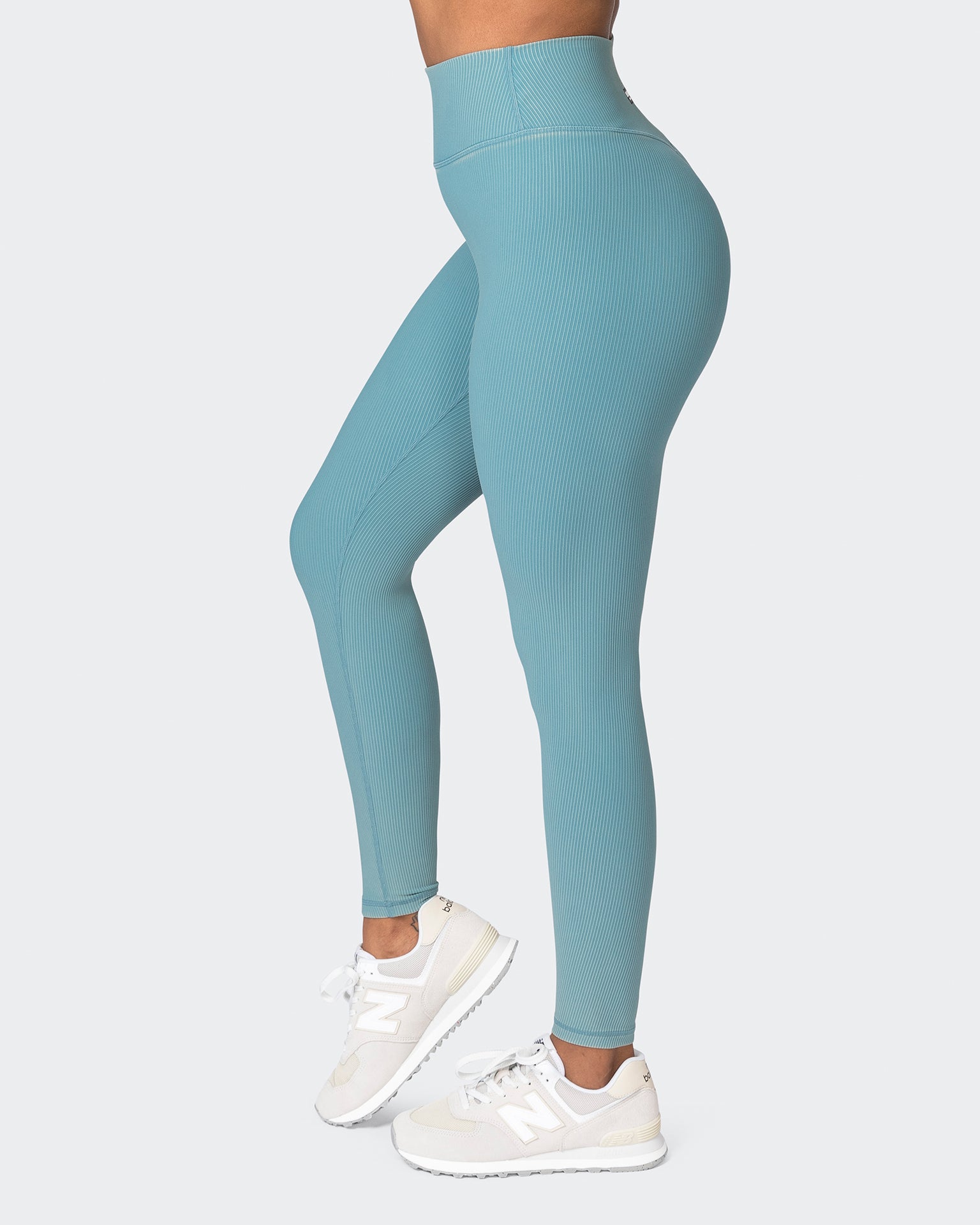 Zero Rise Vintage Rib Ankle Length Leggings - Washed Harbour-Leggings-XXS-072328WSHHRB-XXS-MNAPPRL26063-5-Muscle Nation