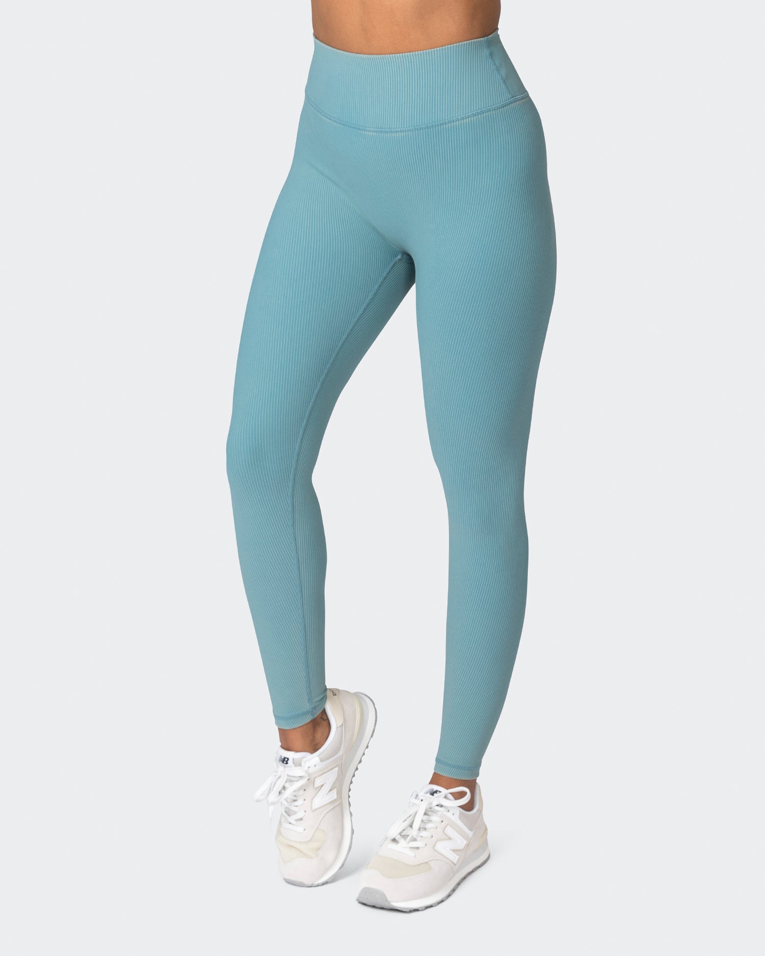 Zero Rise Vintage Rib Ankle Length Leggings - Washed Harbour