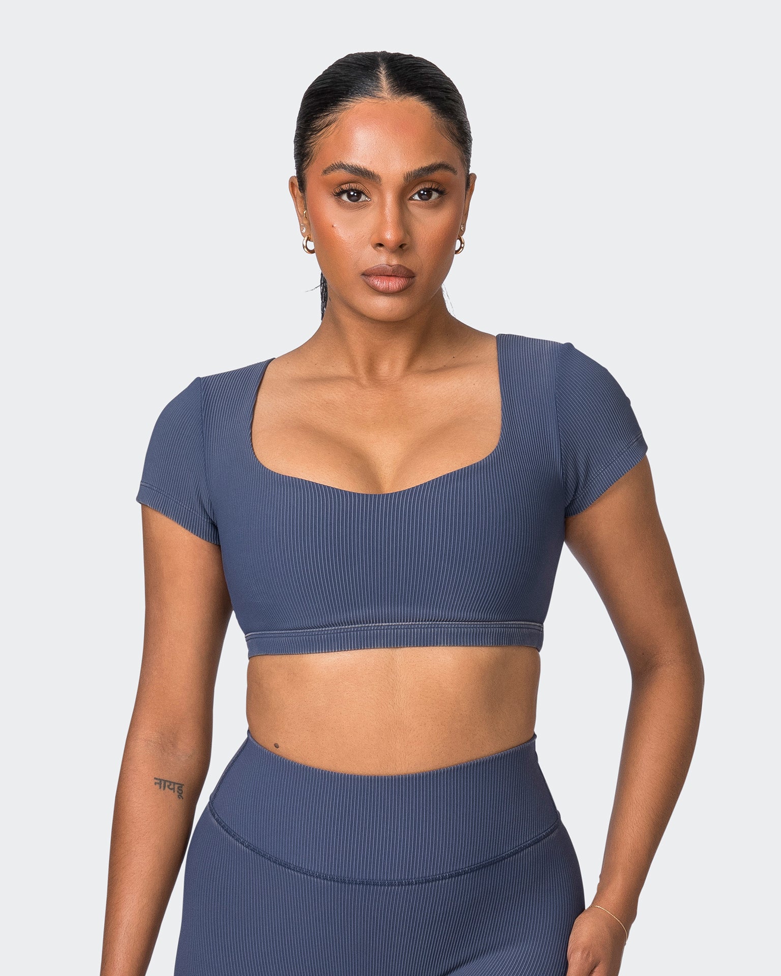 On Point Vintage Rib Bra - Washed Spellbound-Sports Bras-XXS-072335WSHSPLB-XXS-MNAPPRL26158-1-Muscle Nation