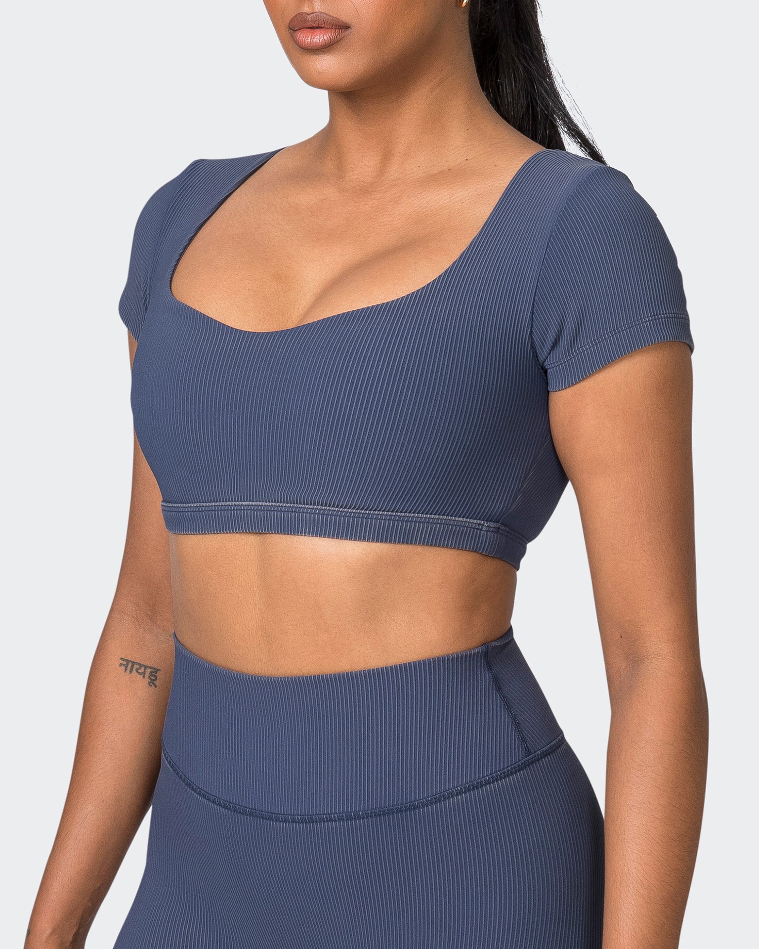 On Point Vintage Rib Bra - Washed Spellbound-Sports Bras-XXS-072335WSHSPLB-XXS-MNAPPRL26158-3-Muscle Nation