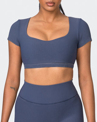 On Point Vintage Rib Bra - Washed Spellbound-Sports Bras-XXS-072335WSHSPLB-XXS-MNAPPRL26158-2-Muscle Nation