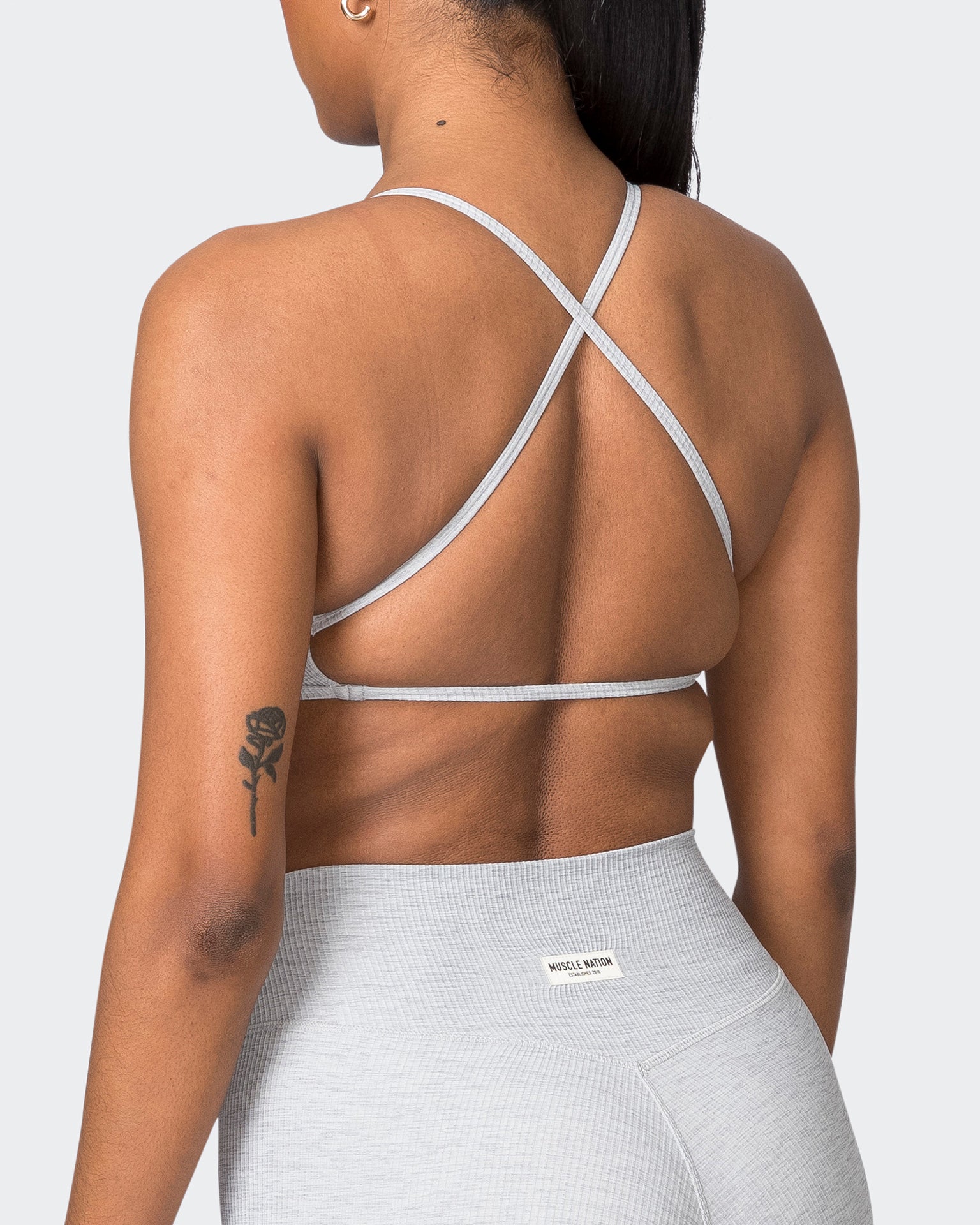 Essence Rib Bralette - Quiet Grey Marl-Bralettes-XS-072329QTGRMRL-XS-MNAPPRL26081-5-Muscle Nation