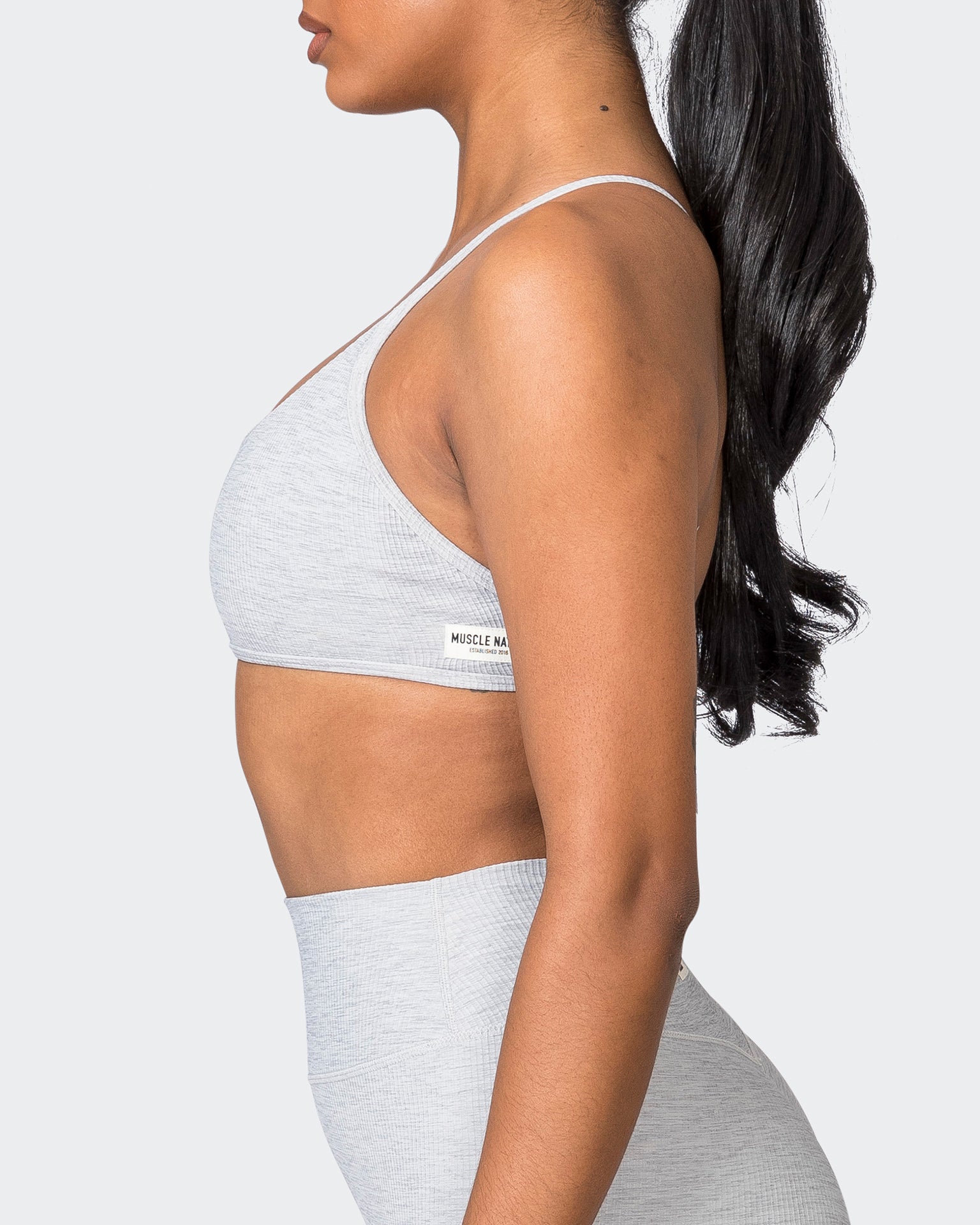 Essence Rib Bralette - Quiet Grey Marl-Bralettes-XS-072329QTGRMRL-XS-MNAPPRL26081-4-Muscle Nation