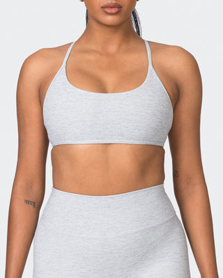 Essence Rib Bralette - Quiet Grey Marl-Bralettes-XS-072329QTGRMRL-XS-MNAPPRL26081-2-Muscle Nation