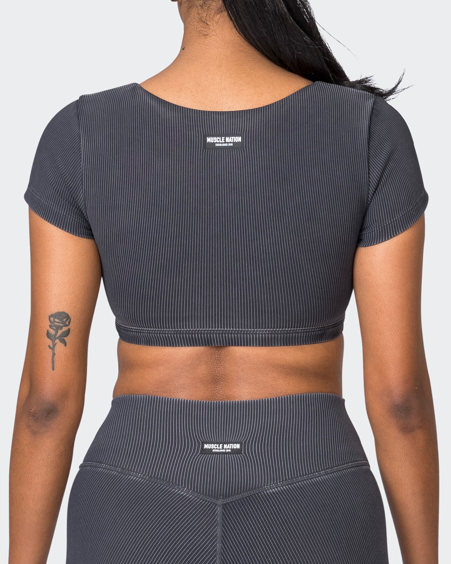 On Point Vintage Rib Bra - Washed Black-Sports Bras-XXS-072335WSHBLK-XXS-MNAPPRL26149-6-Muscle Nation