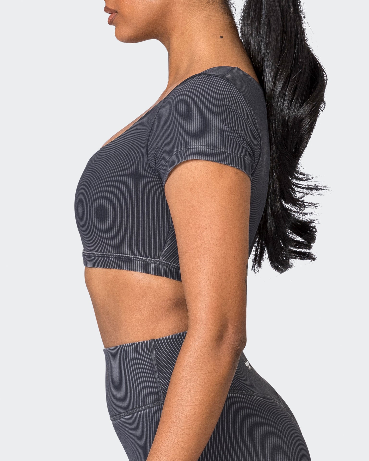 On Point Vintage Rib Bra - Washed Black-Sports Bras-XXS-072335WSHBLK-XXS-MNAPPRL26149-4-Muscle Nation