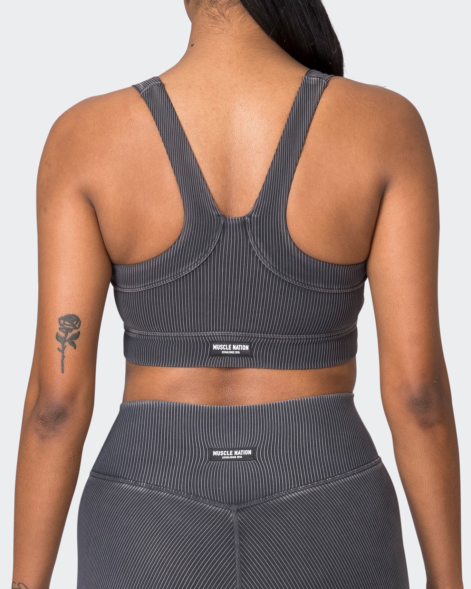 Rebound Vintage Rib Bra - Washed Black-Sports Bras-XS-072324WSHBLK-XS-MNAPPRL25909-6-Muscle Nation