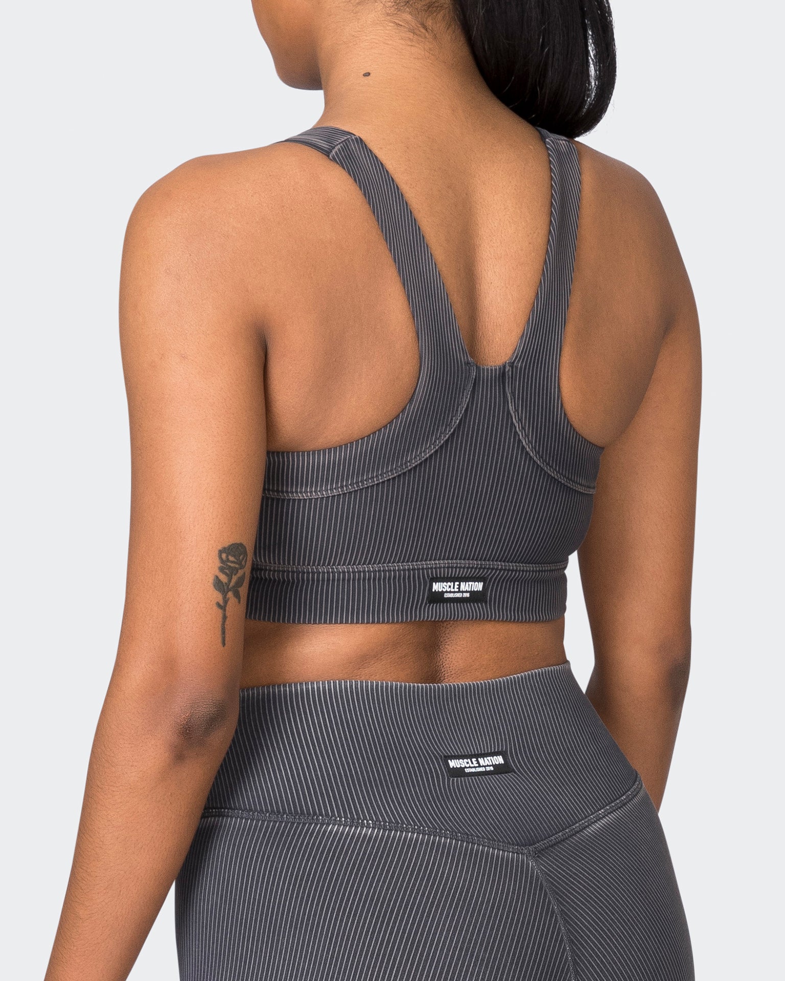 Rebound Vintage Rib Bra - Washed Black-Sports Bras-XS-072324WSHBLK-XS-MNAPPRL25909-5-Muscle Nation