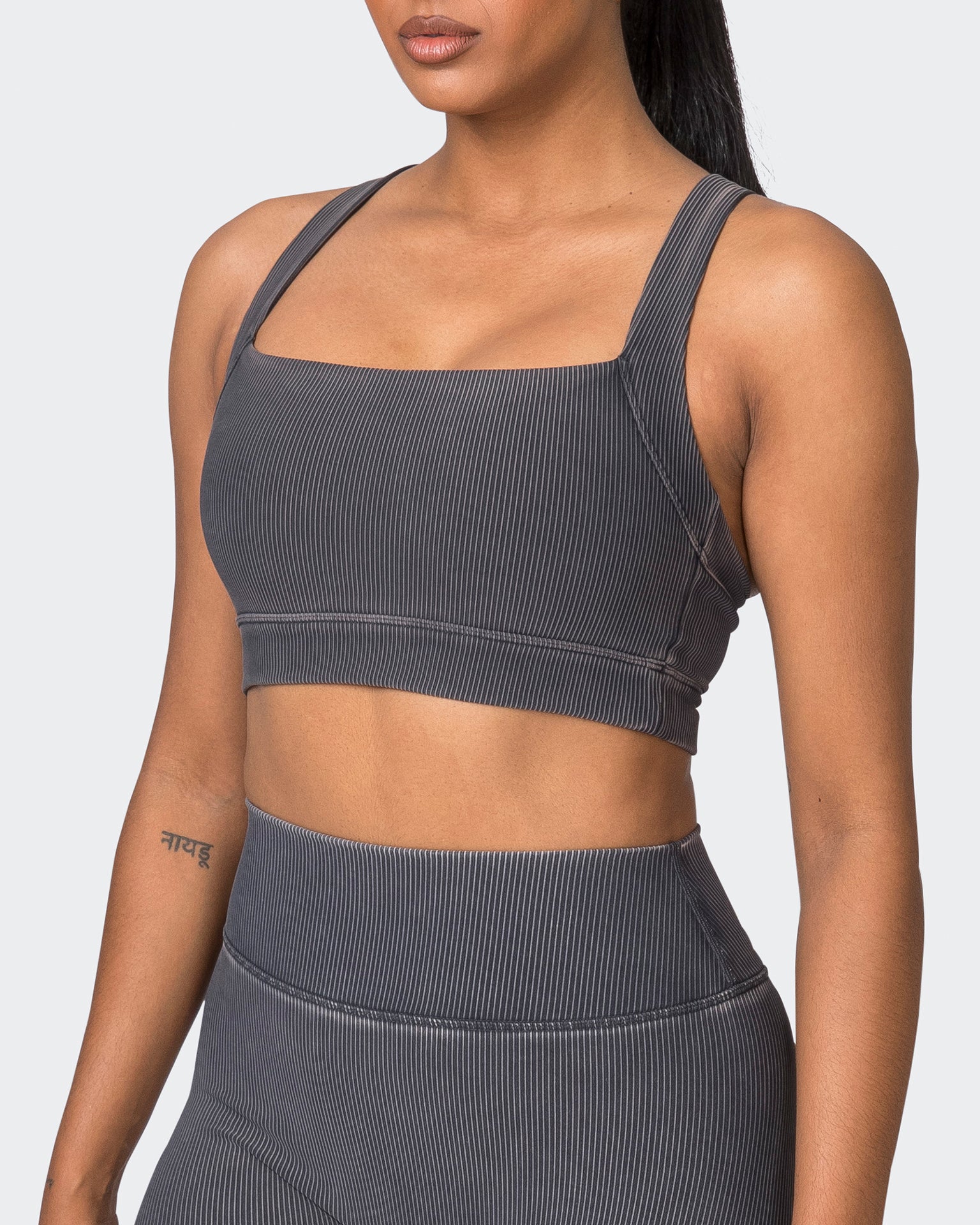 Rebound Vintage Rib Bra - Washed Black-Sports Bras-XS-072324WSHBLK-XS-MNAPPRL25909-3-Muscle Nation