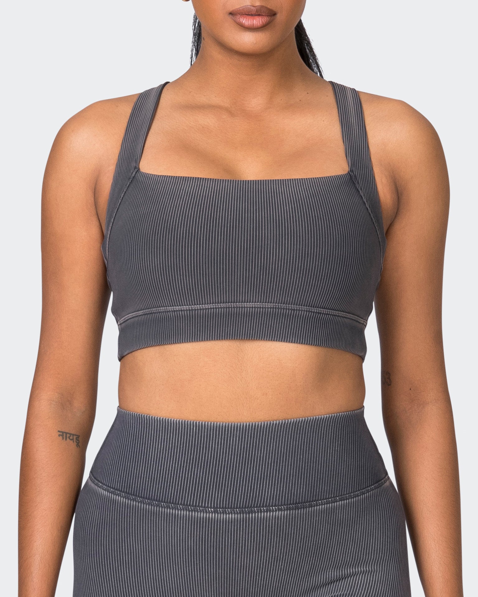 Rebound Vintage Rib Bra - Washed Black-Sports Bras-XS-072324WSHBLK-XS-MNAPPRL25909-2-Muscle Nation