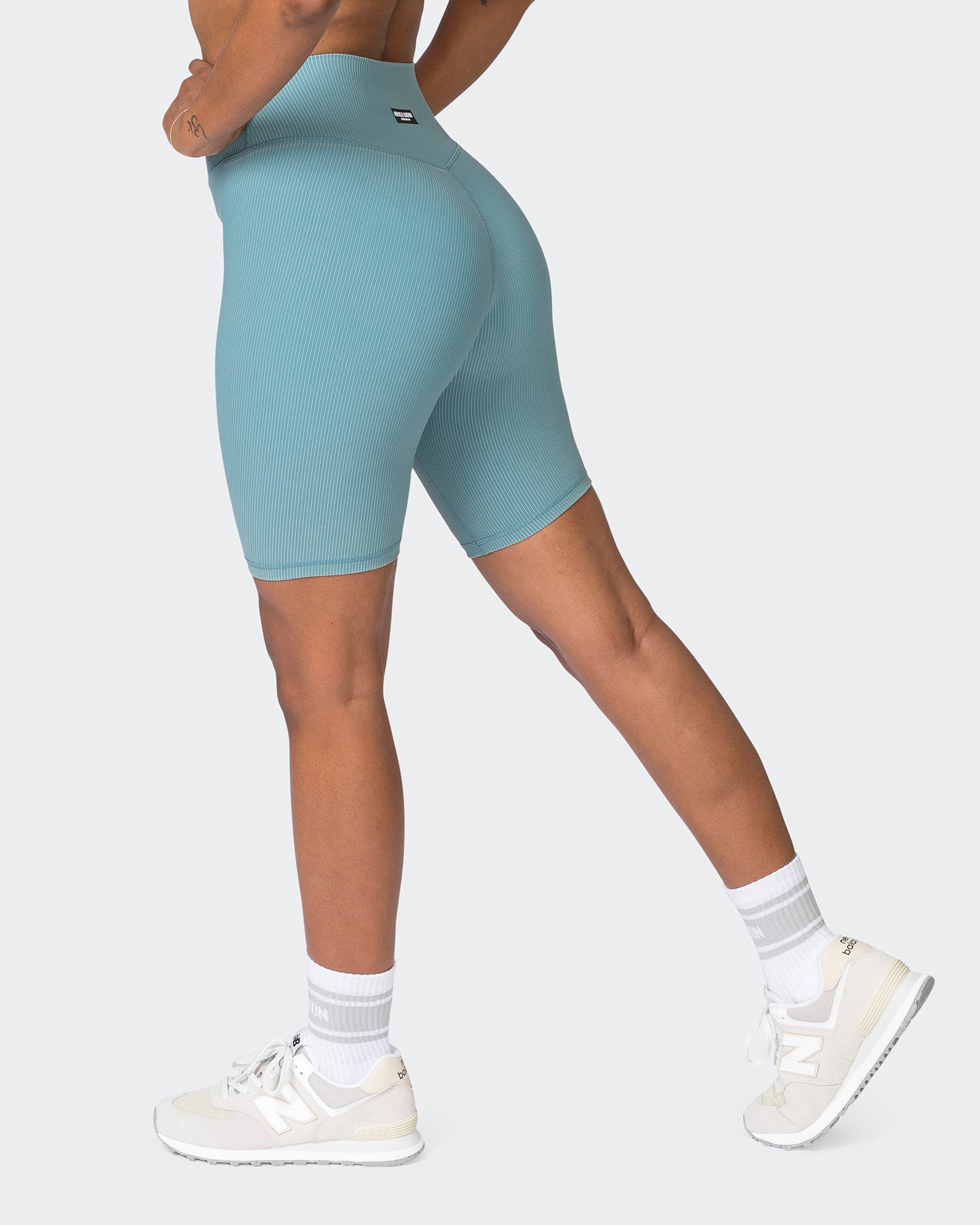 Zero Rise Vintage Rib Referee Length Shorts - Washed Harbour-Shorts-XXS-072327WSHHRB-XXS-MNAPPRL26027-2-Muscle Nation