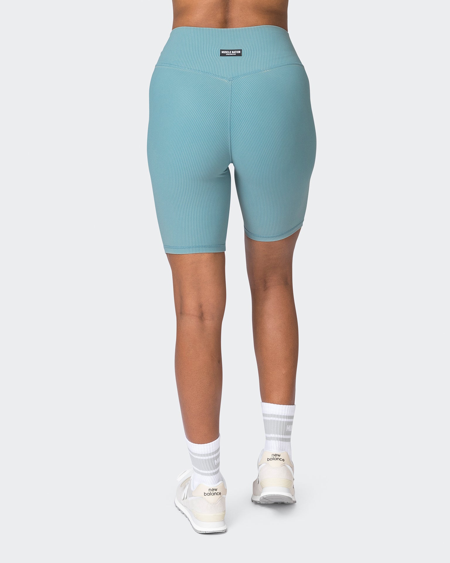 Zero Rise Vintage Rib Referee Length Shorts - Washed Harbour-Shorts-XXS-072327WSHHRB-XXS-MNAPPRL26027-7-Muscle Nation