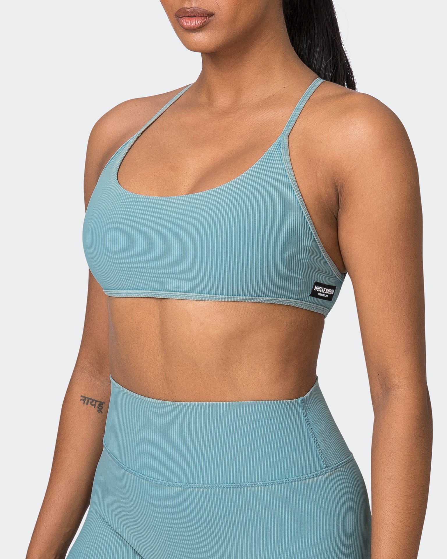 Essence Vintage Rib Bralette - Washed Harbour-Bralettes-XS-072323WSHHRB-XS-MNAPPRL25893-4-Muscle Nation