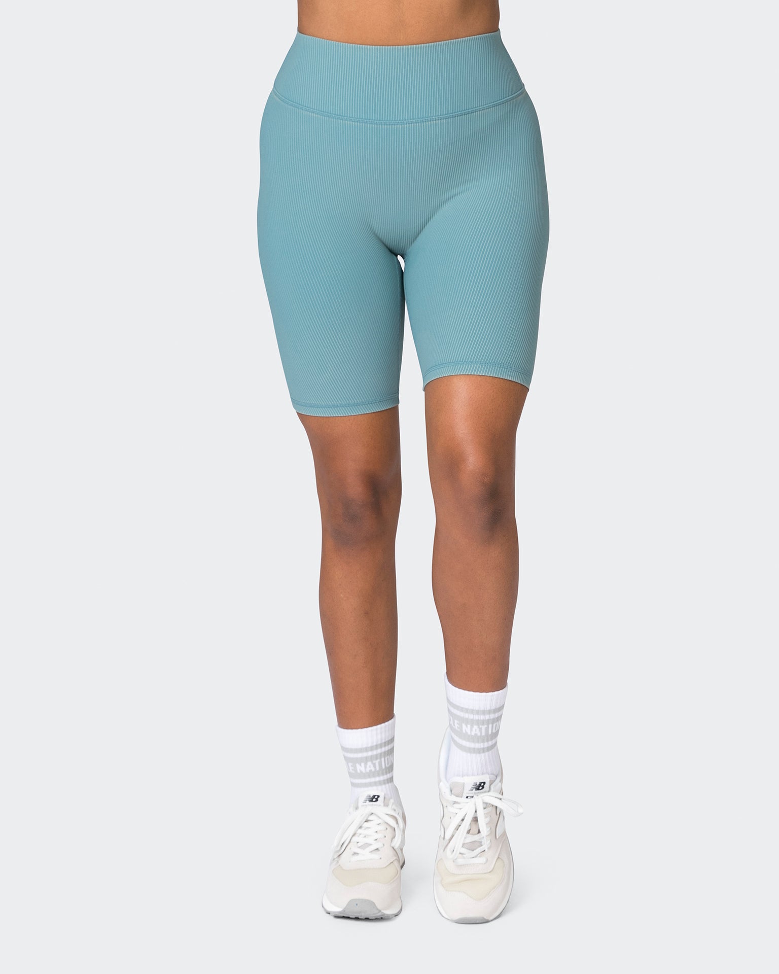 Zero Rise Vintage Rib Referee Length Shorts - Washed Harbour-Shorts-XXS-072327WSHHRB-XXS-MNAPPRL26027-3-Muscle Nation