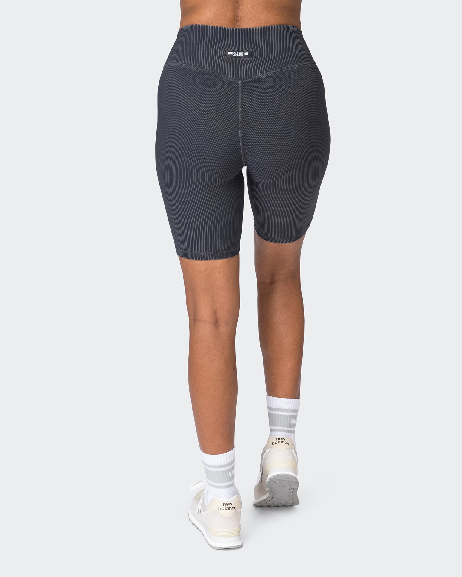 Zero Rise Vintage Rib Referee Length Shorts - Washed Black-Shorts-XXS-072327WSHBLK-XXS-MNAPPRL26009-6-Muscle Nation