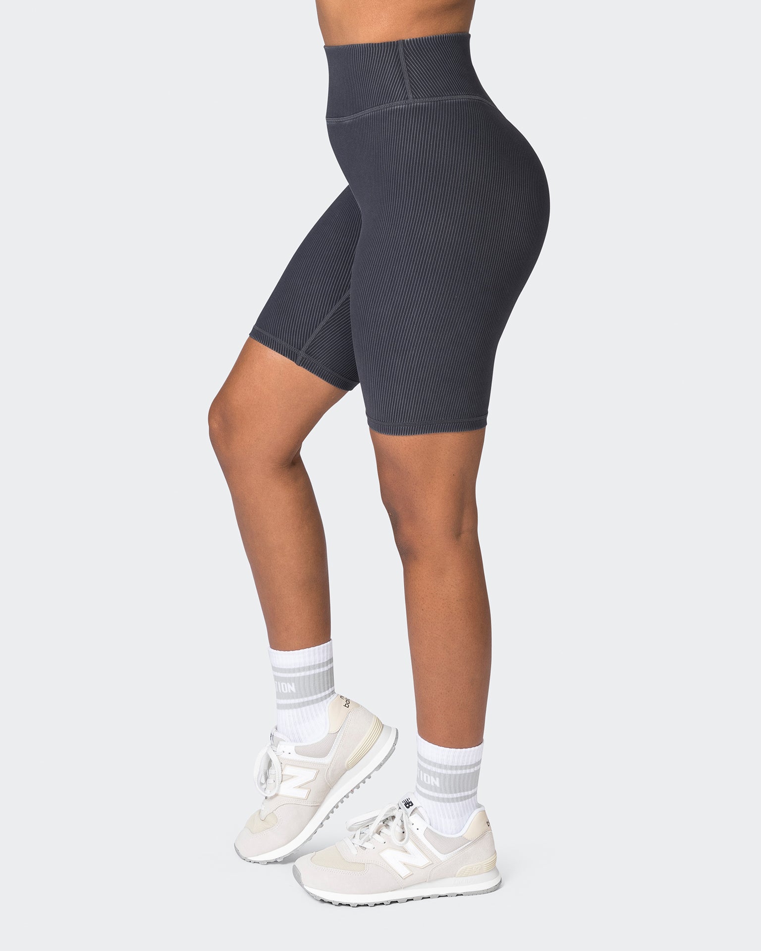 Zero Rise Vintage Rib Referee Length Shorts - Washed Black-Shorts-XXS-072327WSHBLK-XXS-MNAPPRL26009-4-Muscle Nation