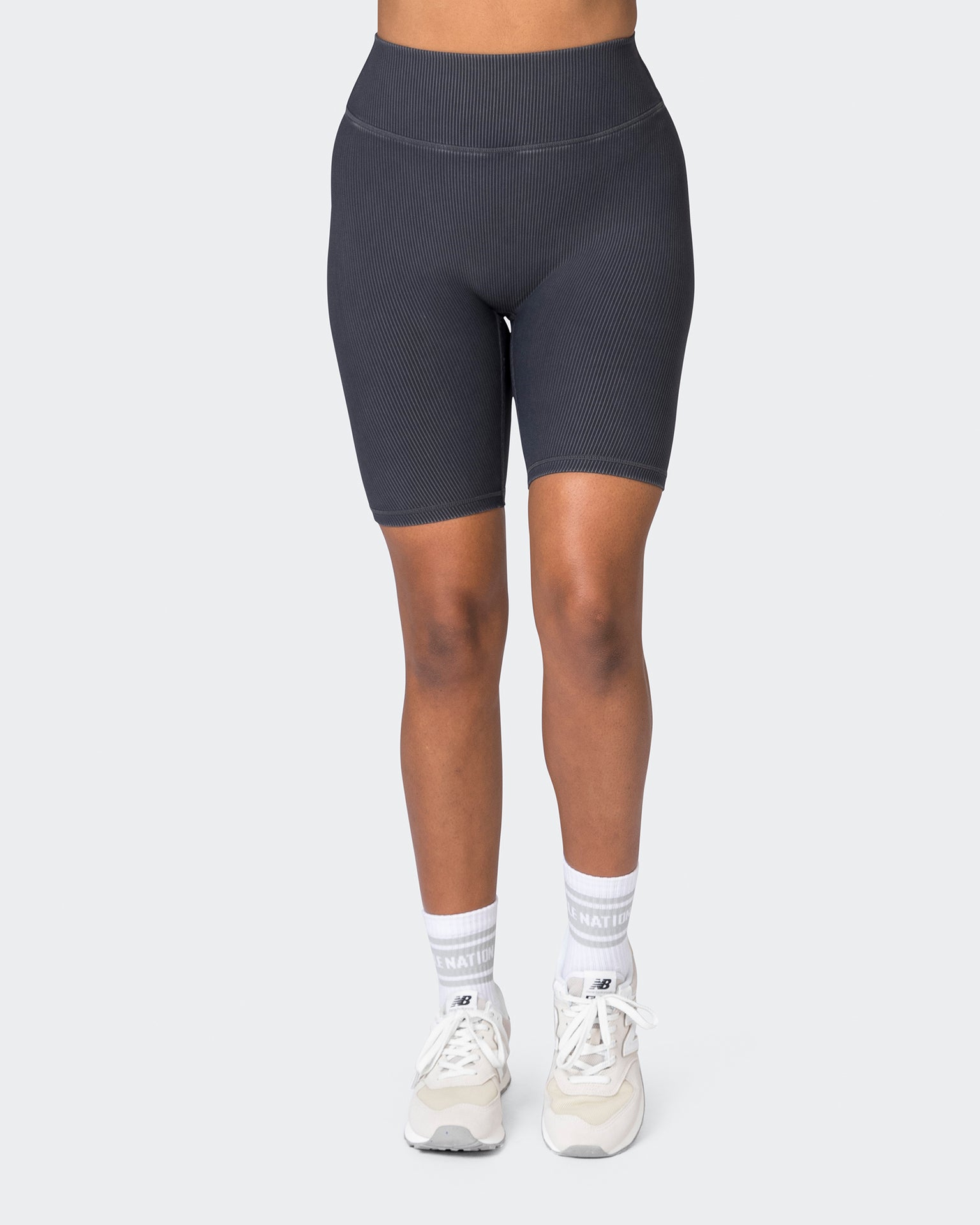 Zero Rise Vintage Rib Referee Length Shorts - Washed Black-Shorts-XXS-072327WSHBLK-XXS-MNAPPRL26009-2-Muscle Nation