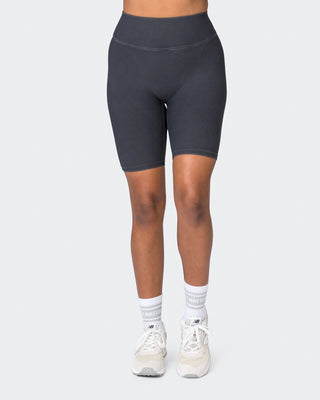 Zero Rise Vintage Rib Referee Length Shorts - Washed Black-Shorts-XXS-072327WSHBLK-XXS-MNAPPRL26009-2-Muscle Nation