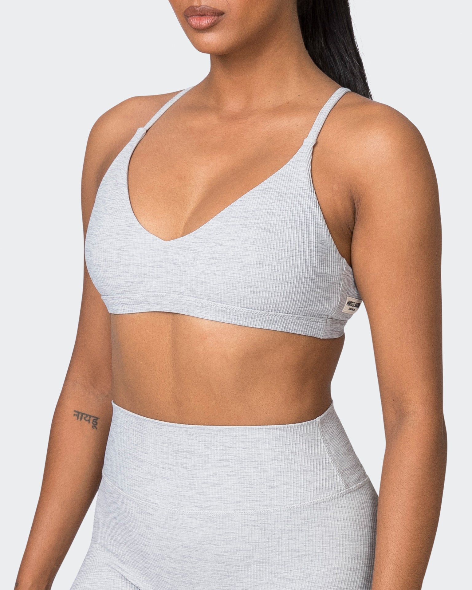 Levitate Rib Bralette - Quiet Grey Marl-Bralettes-XS-072331QTGRMRL-XS-MNAPPRL26105-2-Muscle Nation