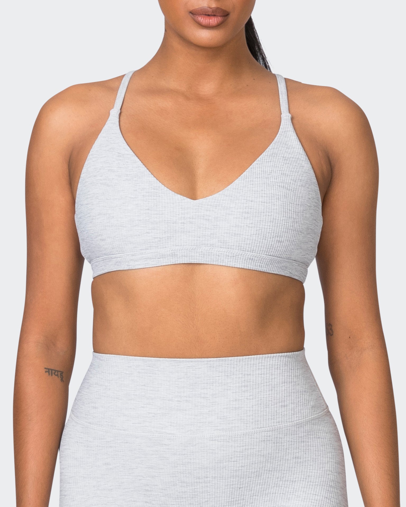 Levitate Rib Bralette - Quiet Grey Marl-Bralettes-XS-072331QTGRMRL-XS-MNAPPRL26105-3-Muscle Nation