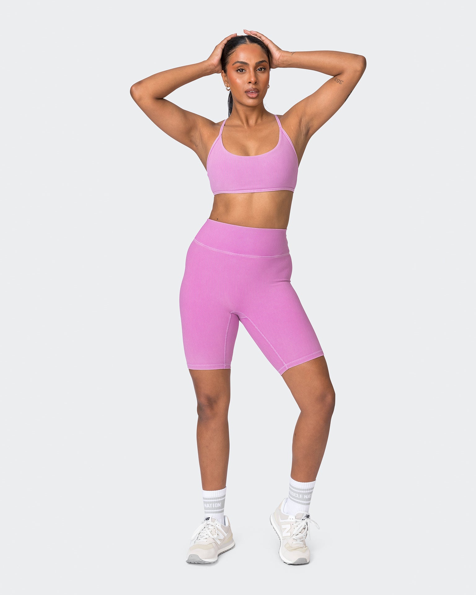 Essence Vintage Rib Bralette - Washed Dahlia-Bralettes-XS-072323WSHDHL-XS-MNAPPRL25901-8-Muscle Nation