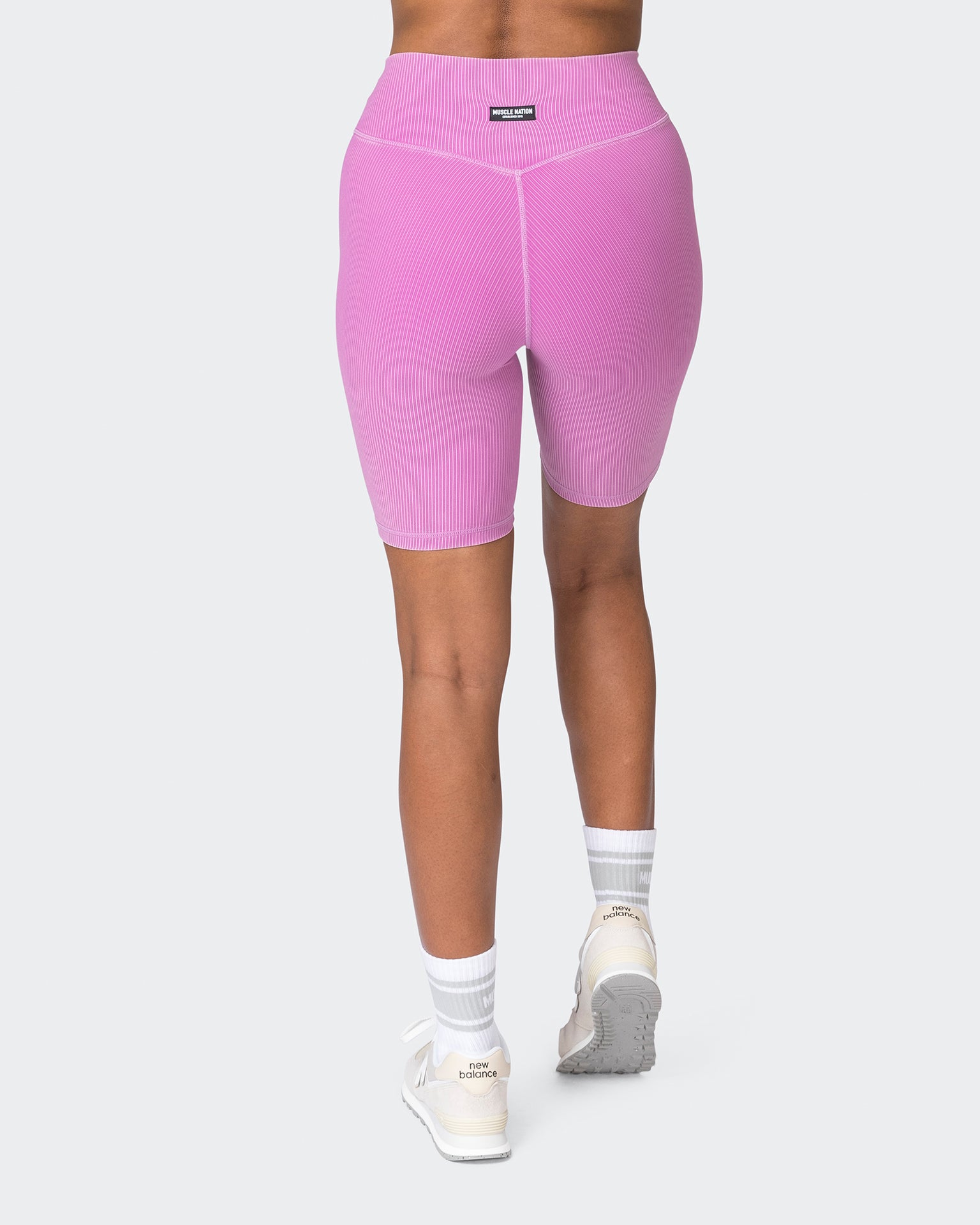 Zero Rise Vintage Rib Referee Length Shorts - Washed Dahlia-Shorts-XXS-072327WSHDHL-XXS-MNAPPRL26036-7-Muscle Nation